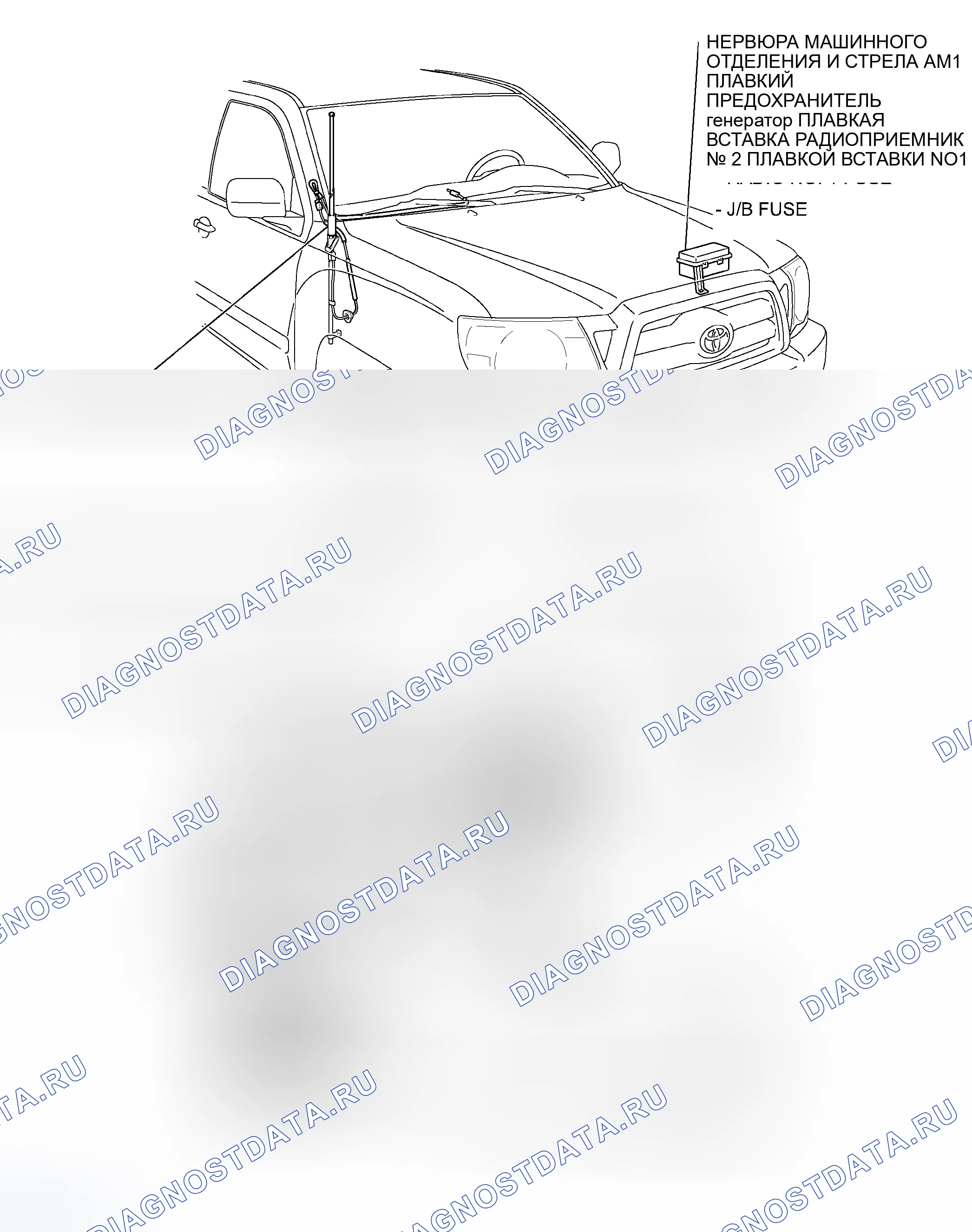 Рис. 1: РАСПОЛОЖЕНИЕ ДЕТАЛЕЙ. Toyota Tacoma II