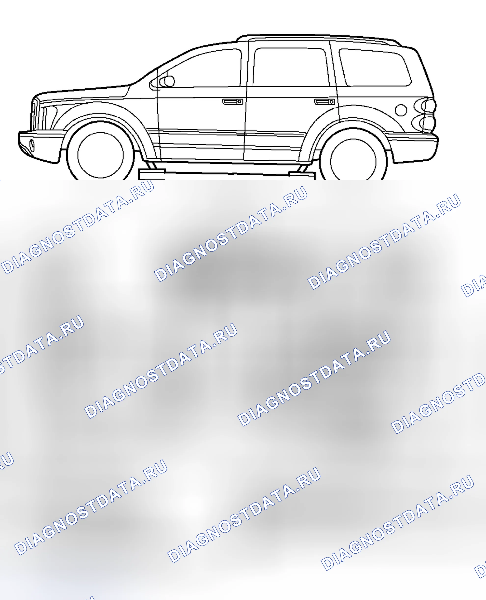 Рис. 5: НАПОЛЬНЫЙ ДОМКРАТ. Dodge Durango II рестайлинг