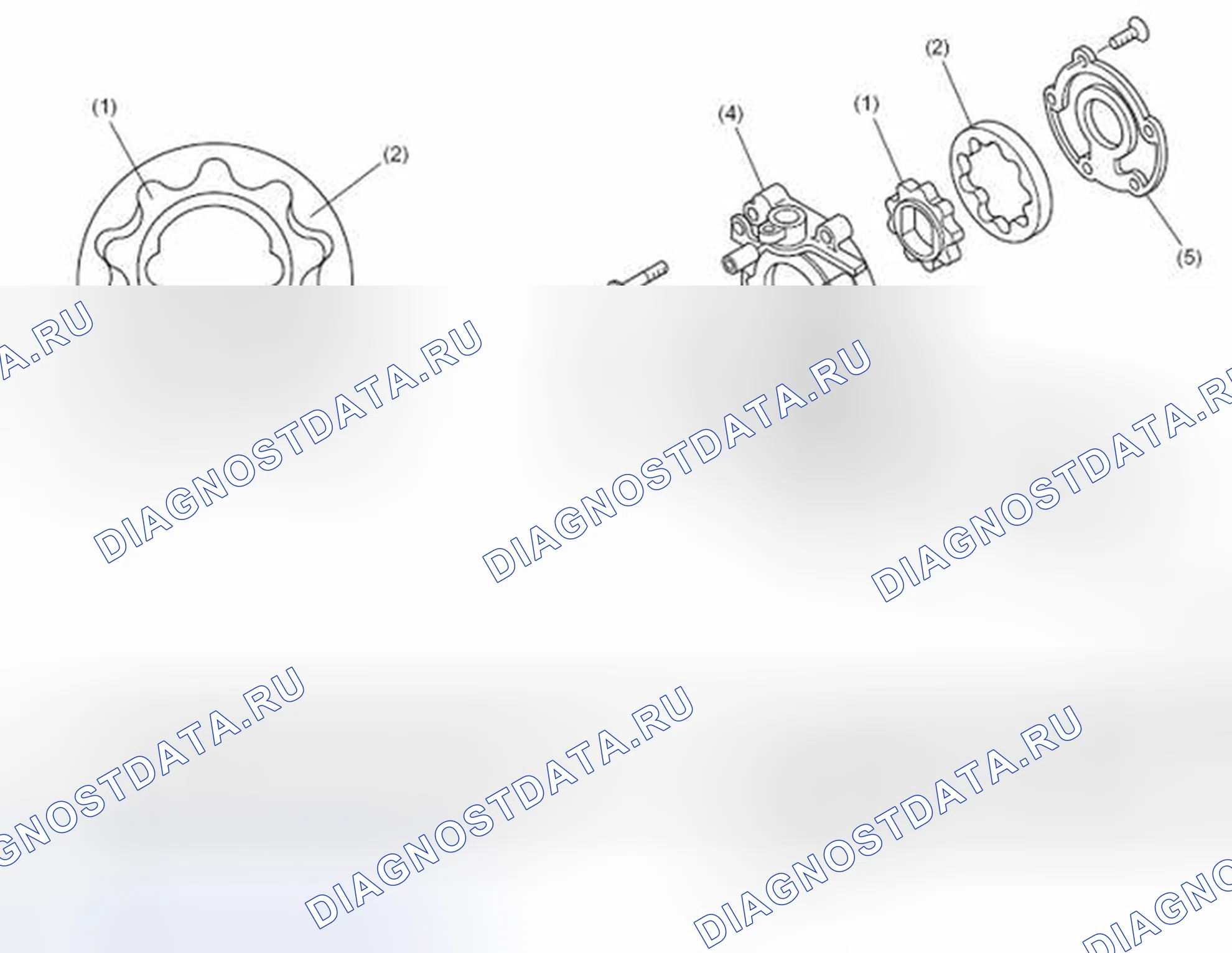 Рис. 9: Масляный насос. Subaru Impreza GK