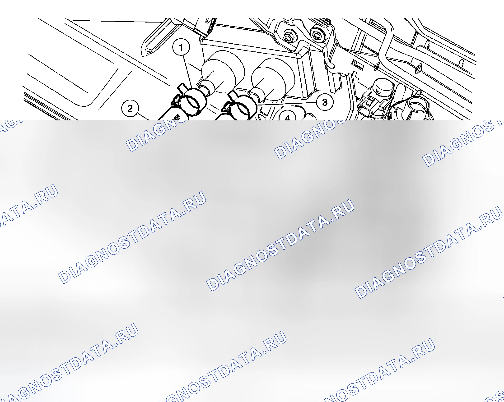 Рис. 2: Шланг нагревателя - гибрид. Ford Escape I рестайлинг