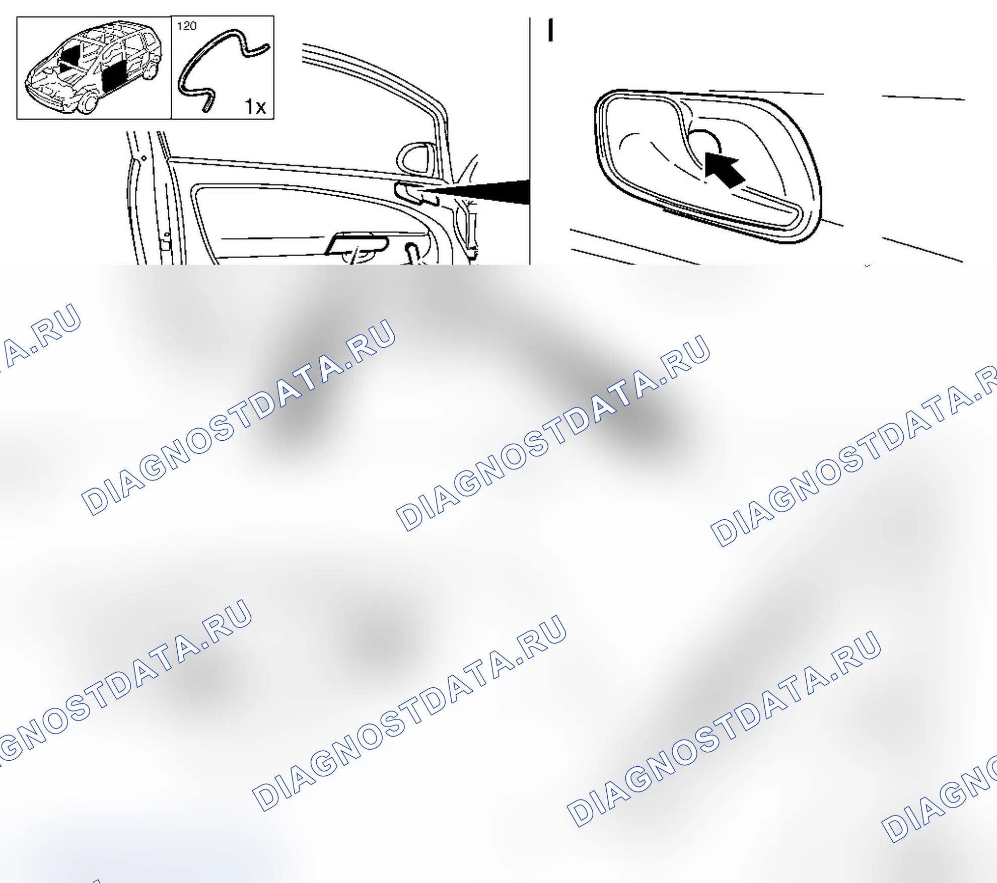 Замена внутренней обшивки передней двери - L08. Opel Corsa D