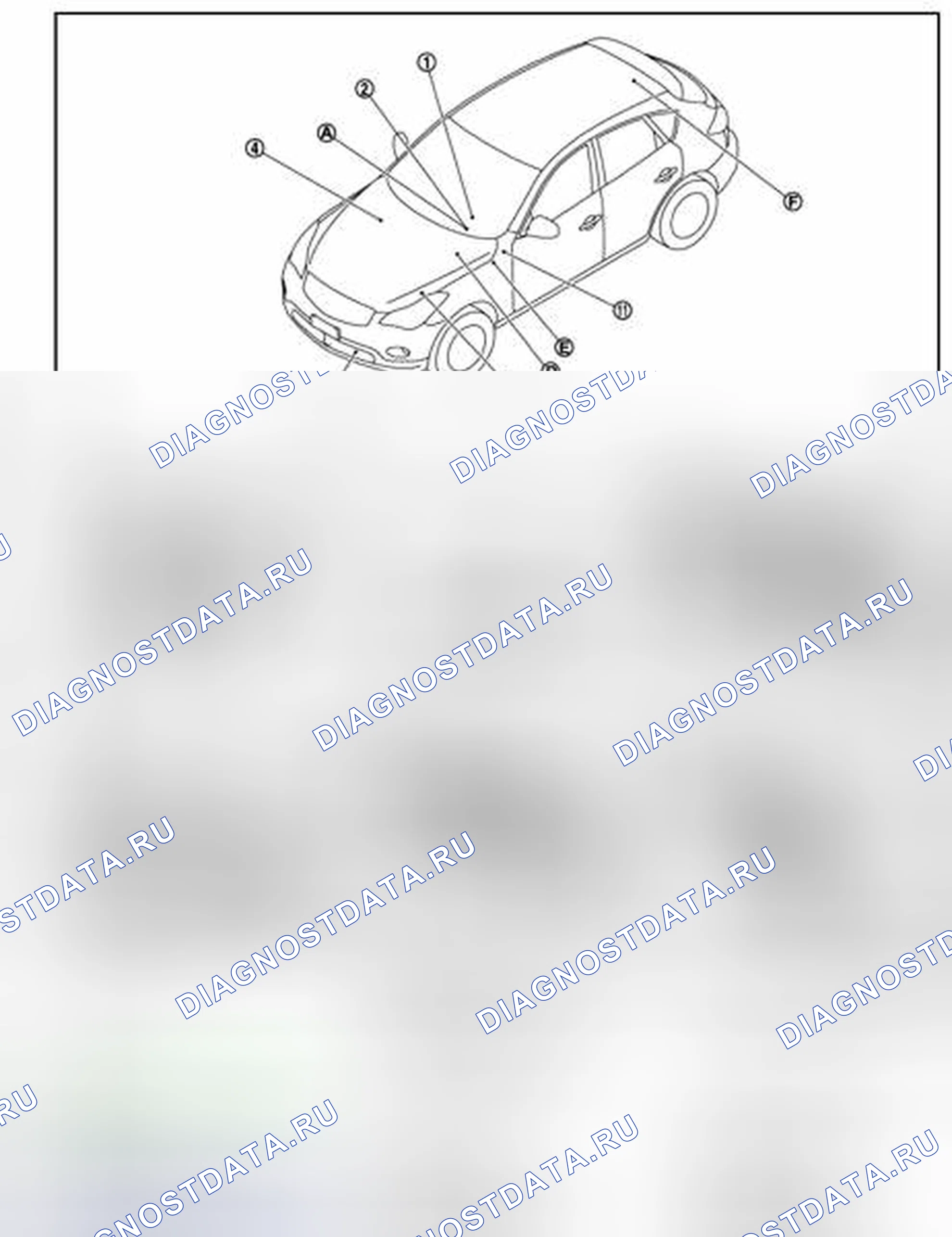 Рис. 27: Расположение компонентов. Infiniti EX37 I