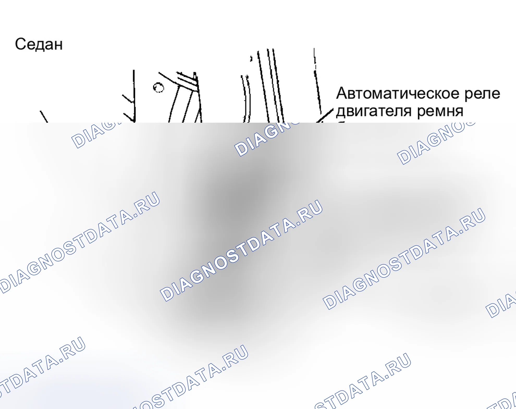 Рис. 39: Авто. Реле и мотор ремня безопасности (символ C, D - седан). Eagle Summit I