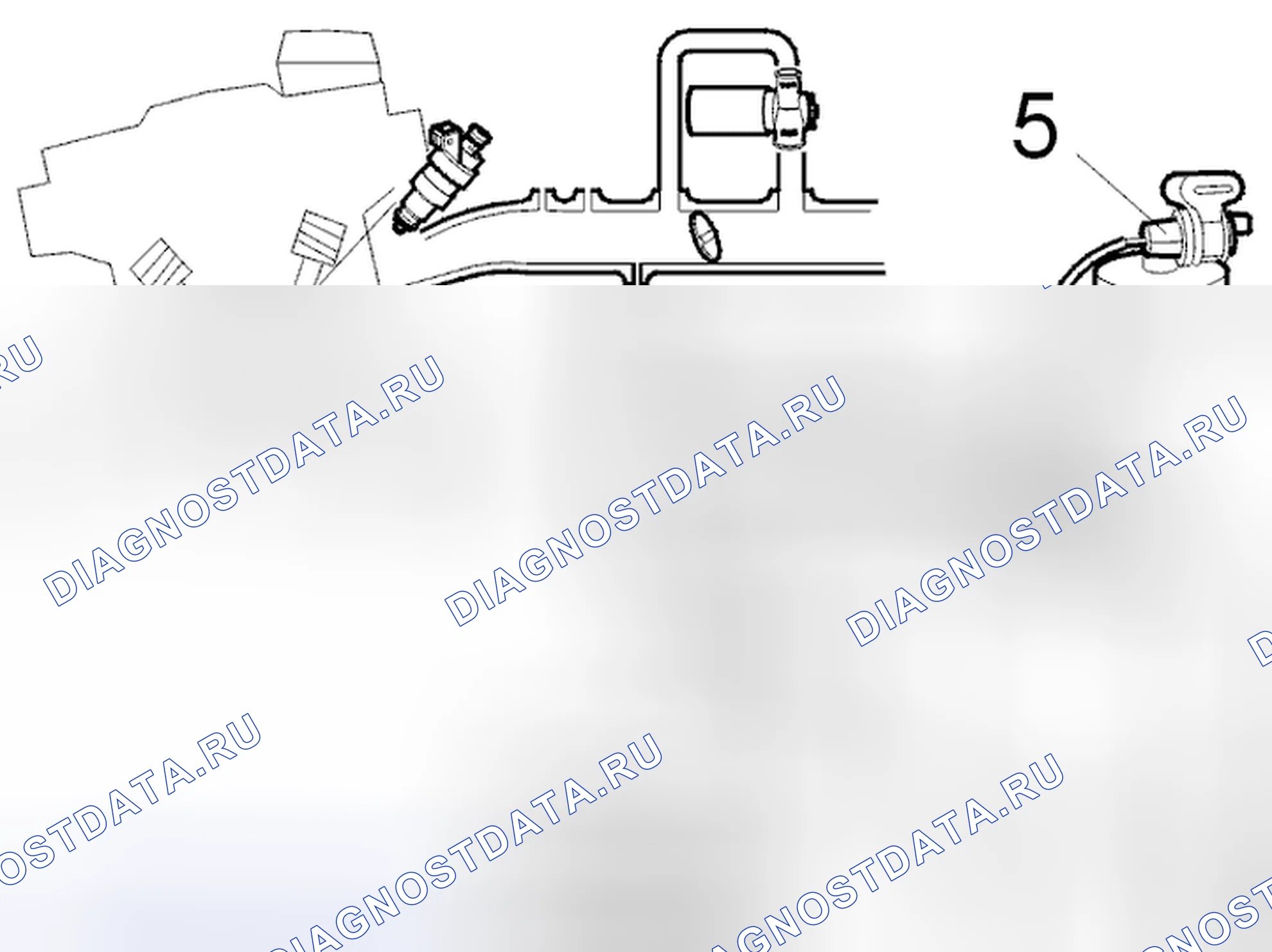 Рис. 718: Проверка линий системы EVAP. Volvo C70 I
