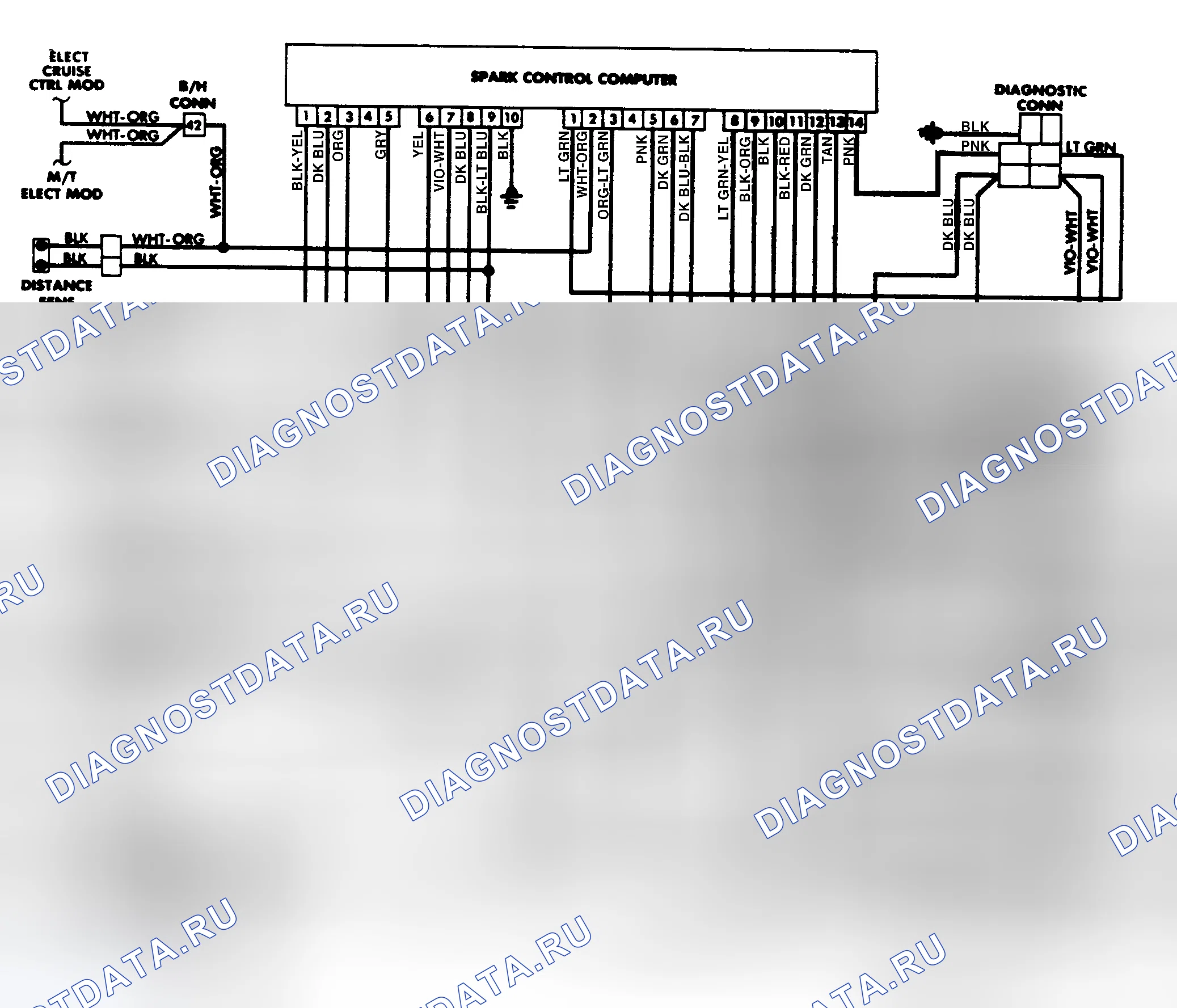 Рис. 312: Схема подключения системы 2.2L FWD EFC. Plymouth Grand Voyager I