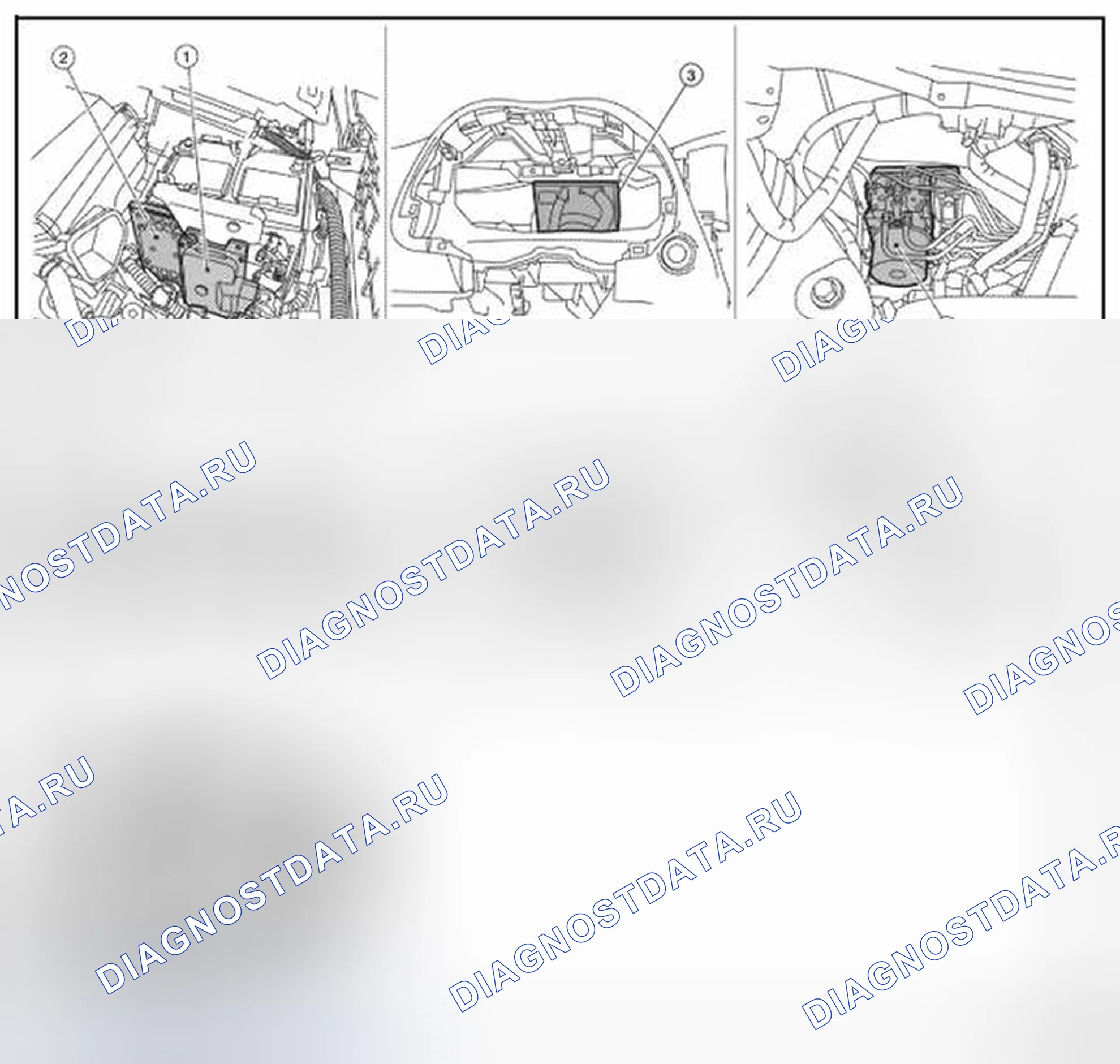 Рис. 107: СИСТЕМА УПРАВЛЕНИЯ CVT: Расположение компонентов. Nissan Pathfinder IV рестайлинг