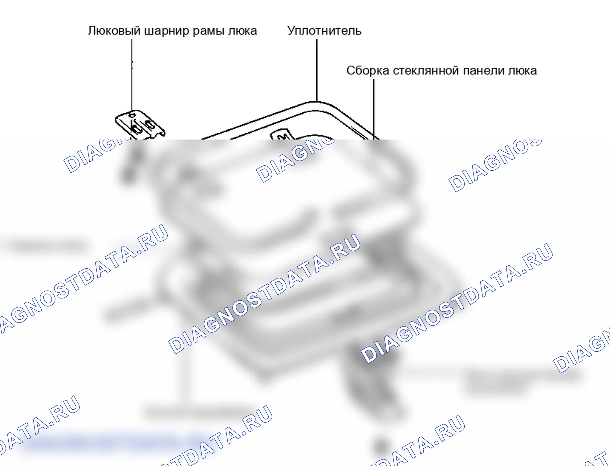 Детали сборки солнечной крыши. Hyundai Accent LC
