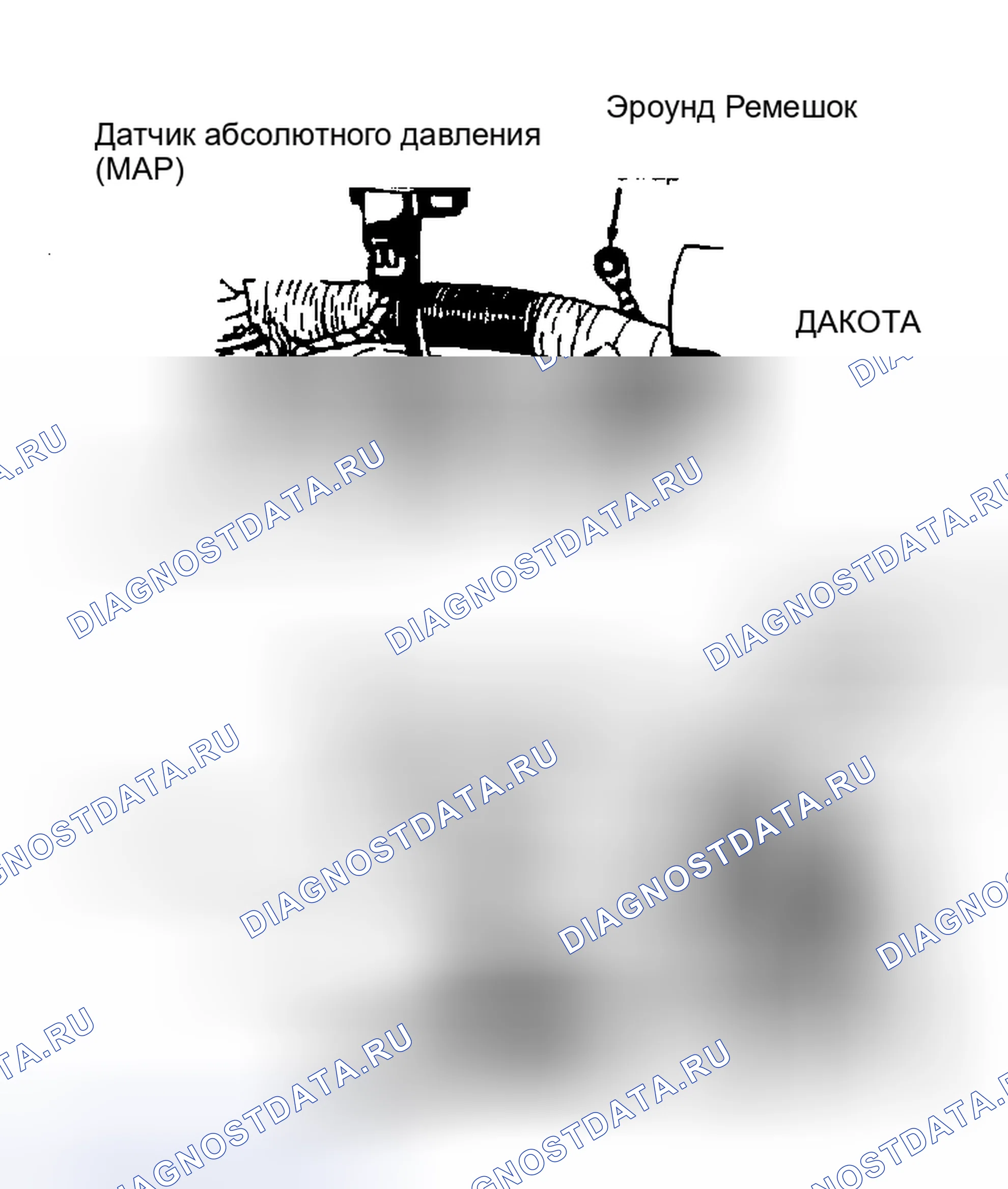 Рис. 10: АБСОЛЮТНОЕ ДАВЛЕНИЕ во впускном коллекторе (КАРТА). Dodge Dakota Shelby 