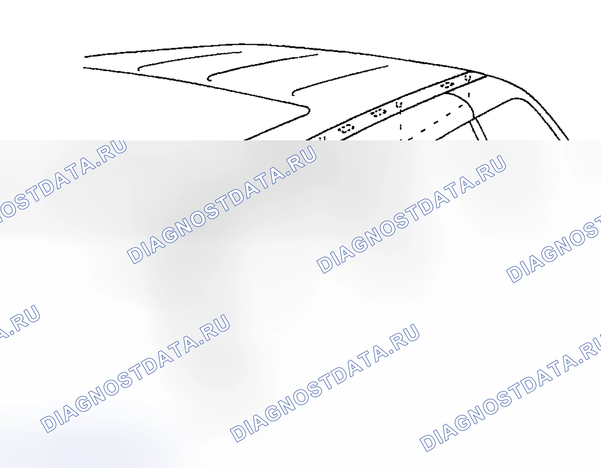 Рис. 8: СНЯТИЕ / УСТАНОВКА ФОРМОВКИ КРЫШИ. Mazda MPV II рестайлинг