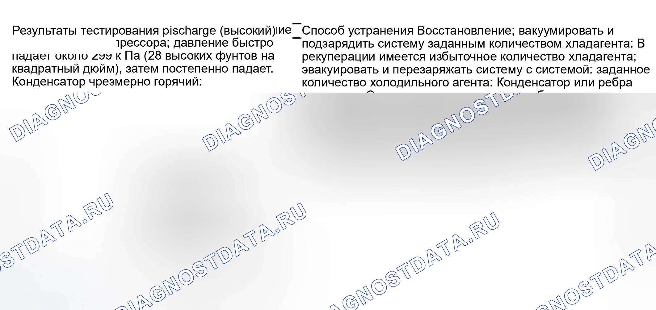 Рис. 8: Схема гидравлических испытаний (система хладагент хладагент R-134a). Suzuki Verona I