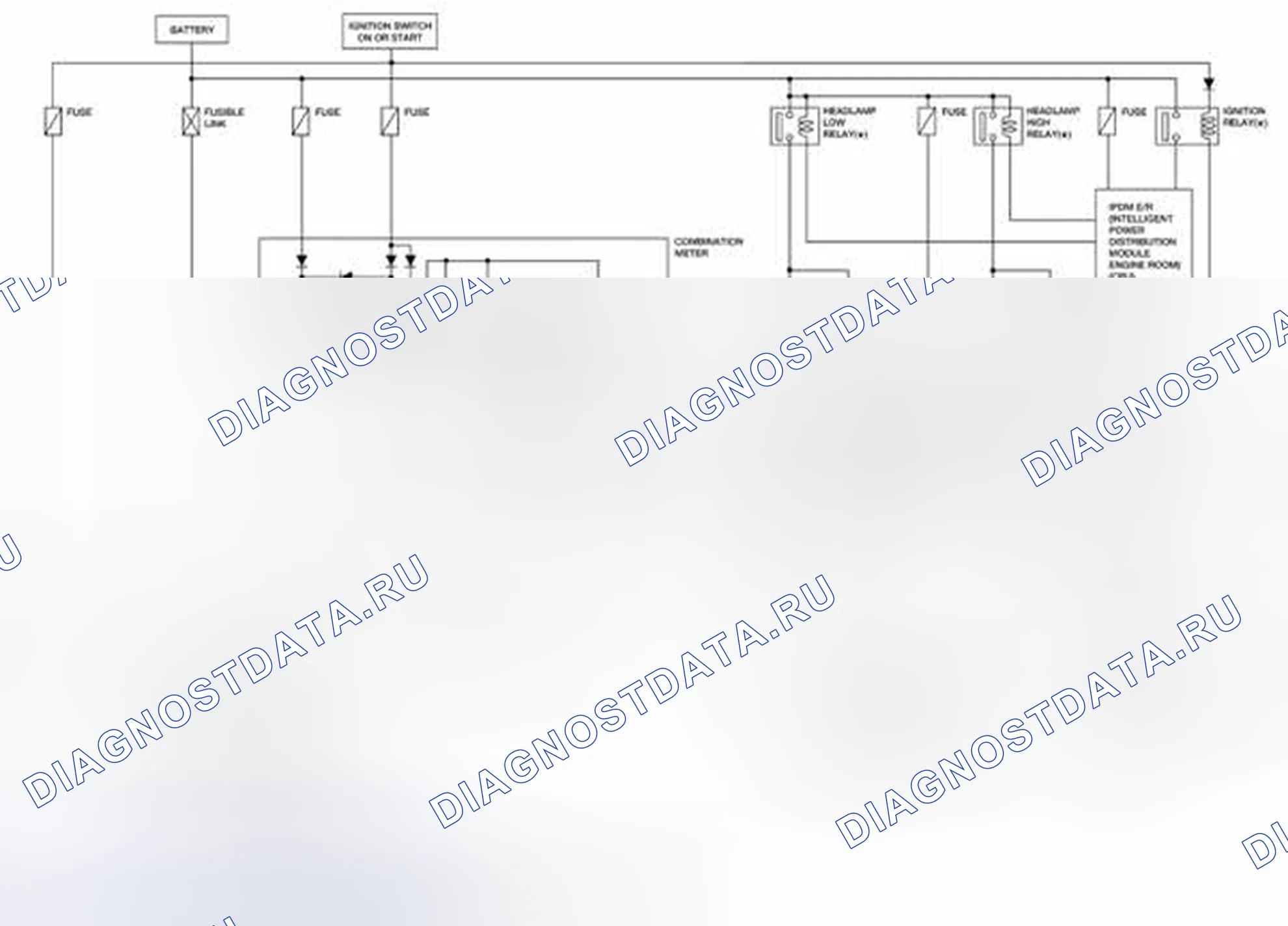 Рис. 3: Схема идентификации фар. Nissan Pathfinder III