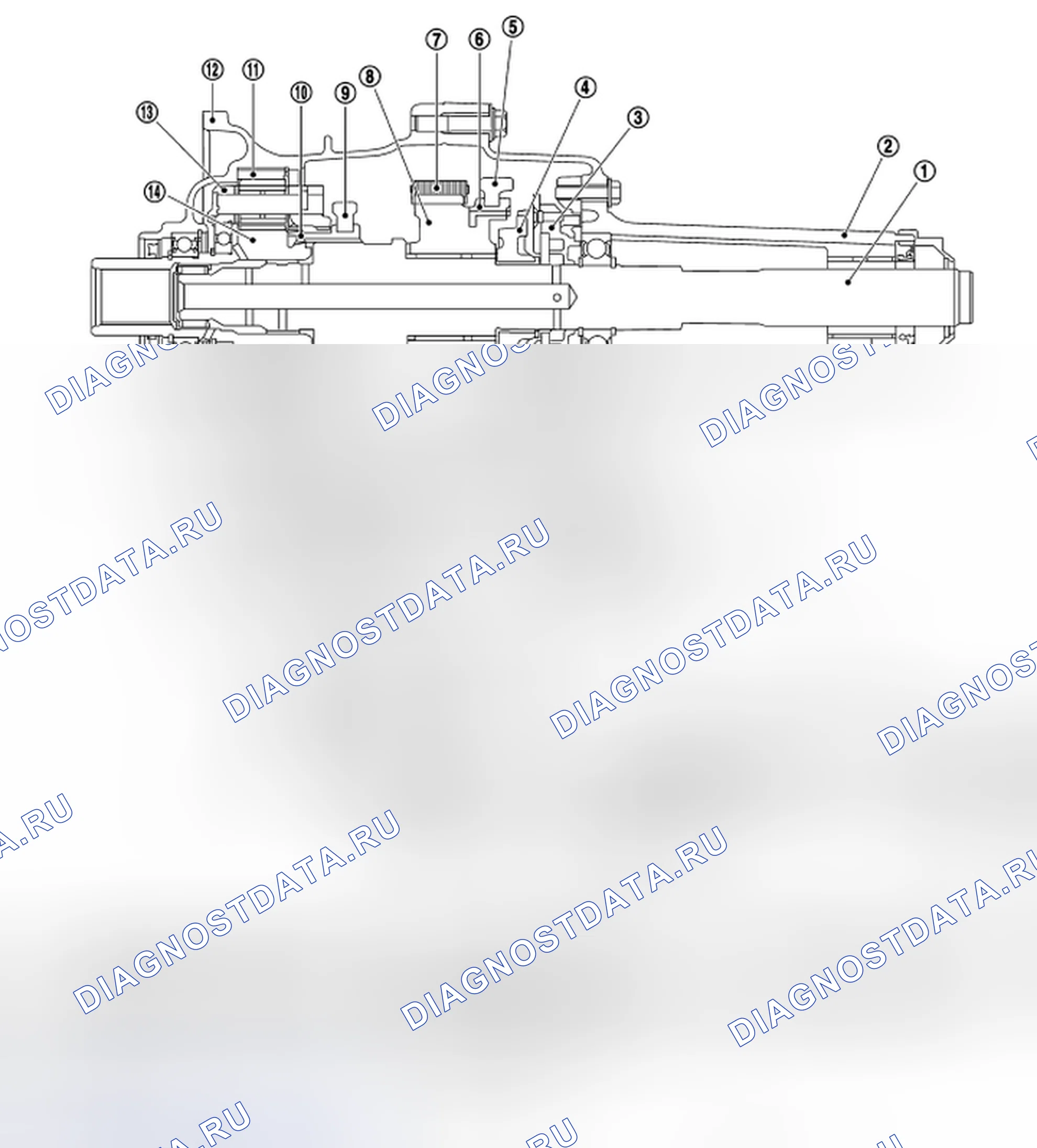Рис. 9: Поперечный разрез системы 4WD. Nissan Frontier D40