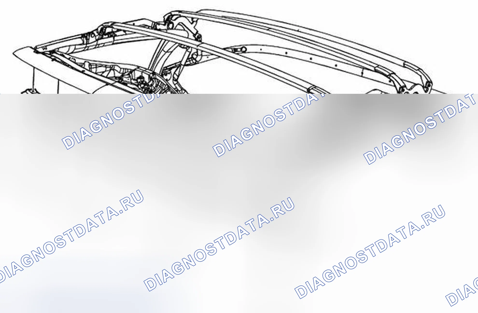 Рис. 12: Замена компрессионной панели фальцевого верха. Chevrolet Corvette C6