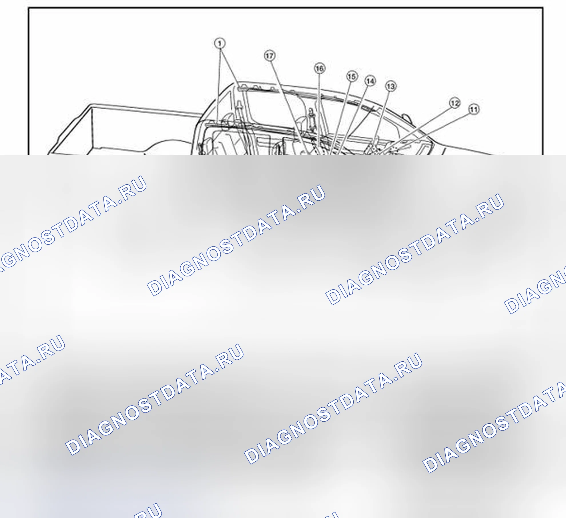 Рис. 22: Расположение компонентов SRS. Honda Today I