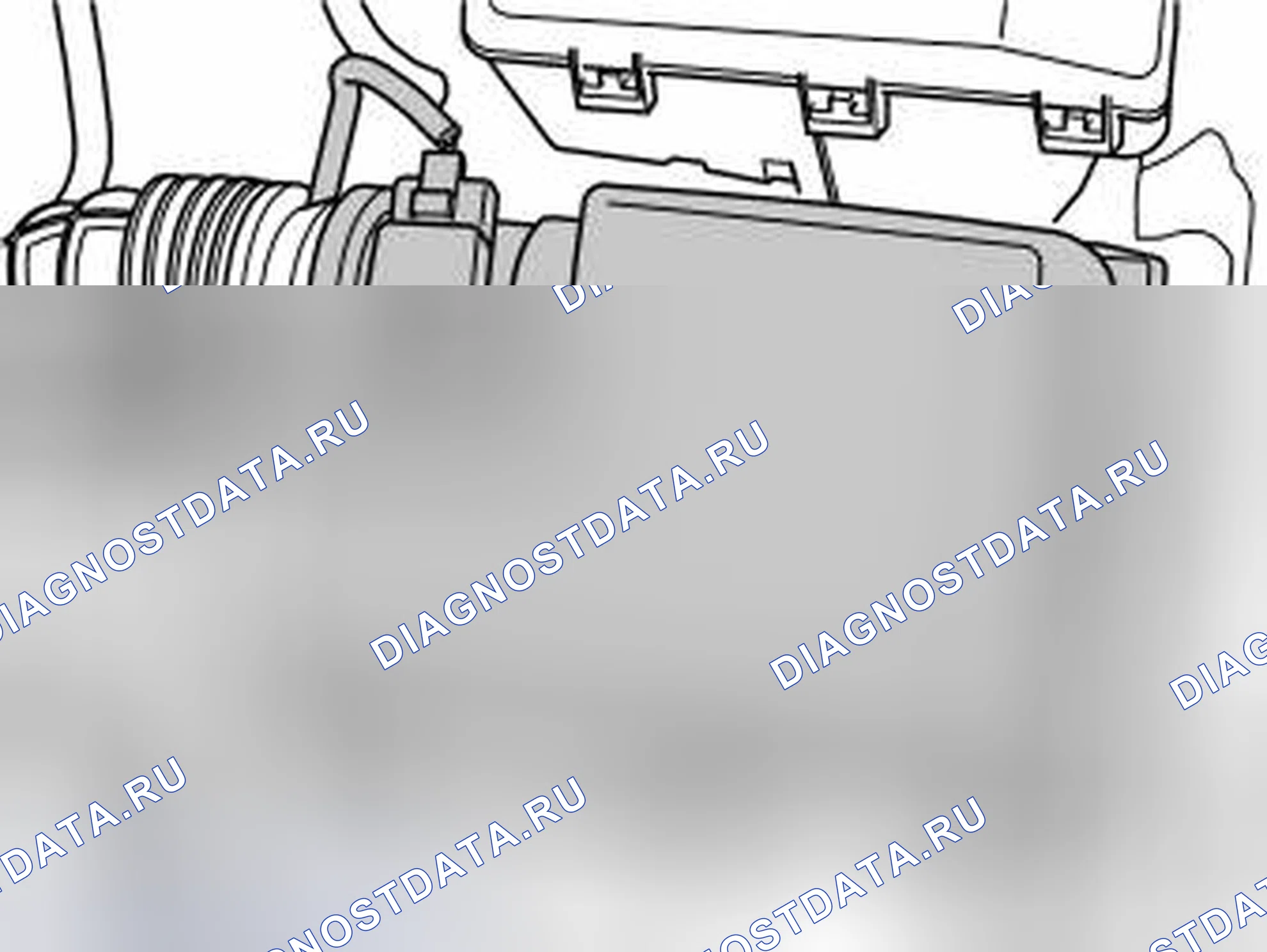 Рис. 22: Демонтаж корпуса воздушного фильтра. Volvo XC70 I рестайлинг