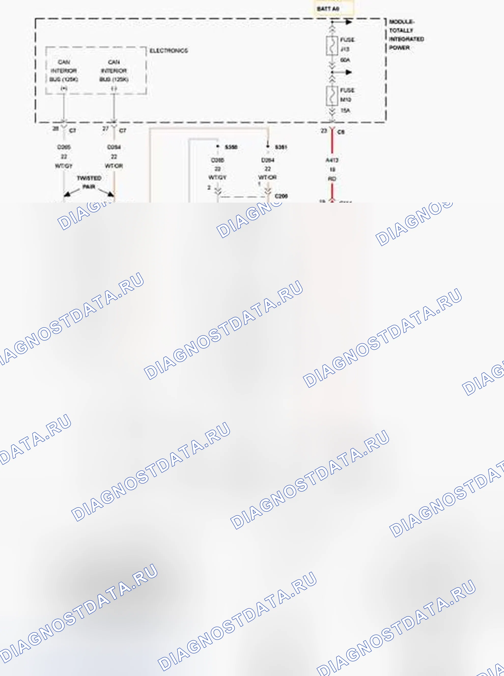 Рис. 210: ОТСУТСТВИЕ ОТВЕТА ОТ Hfm (HANDS FREE модуль). Dodge Journey I