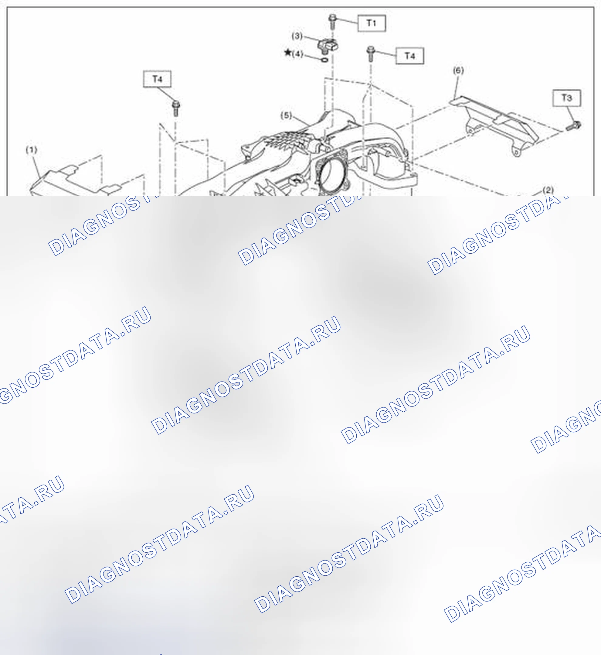 Рис. 75: ВПУСКНОЙ КОЛЛЕКТОР 1. Subaru Impreza GK