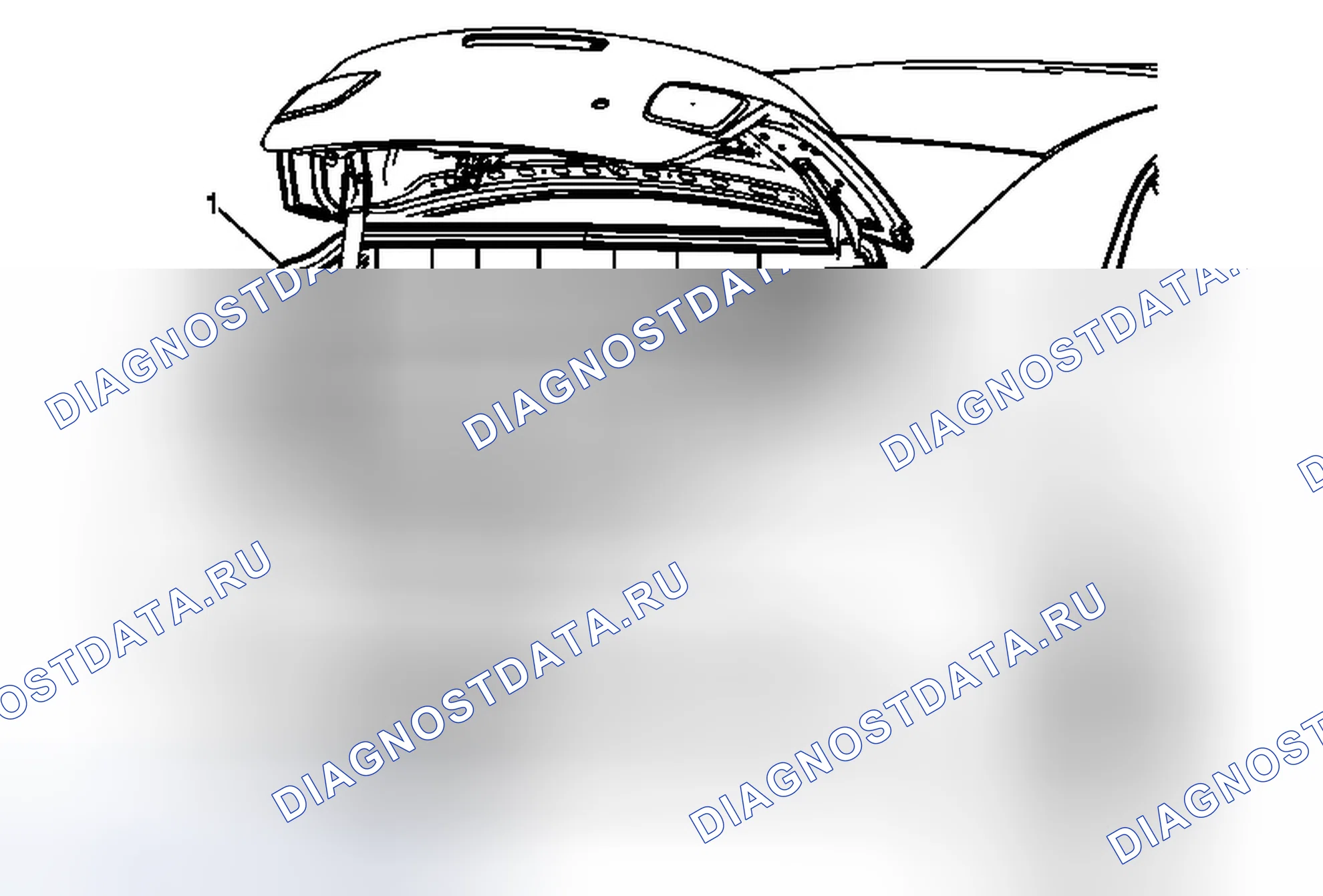 Рис. 106: Замена крышки заднего отсека. Chevrolet Malibu VIII рестайлинг