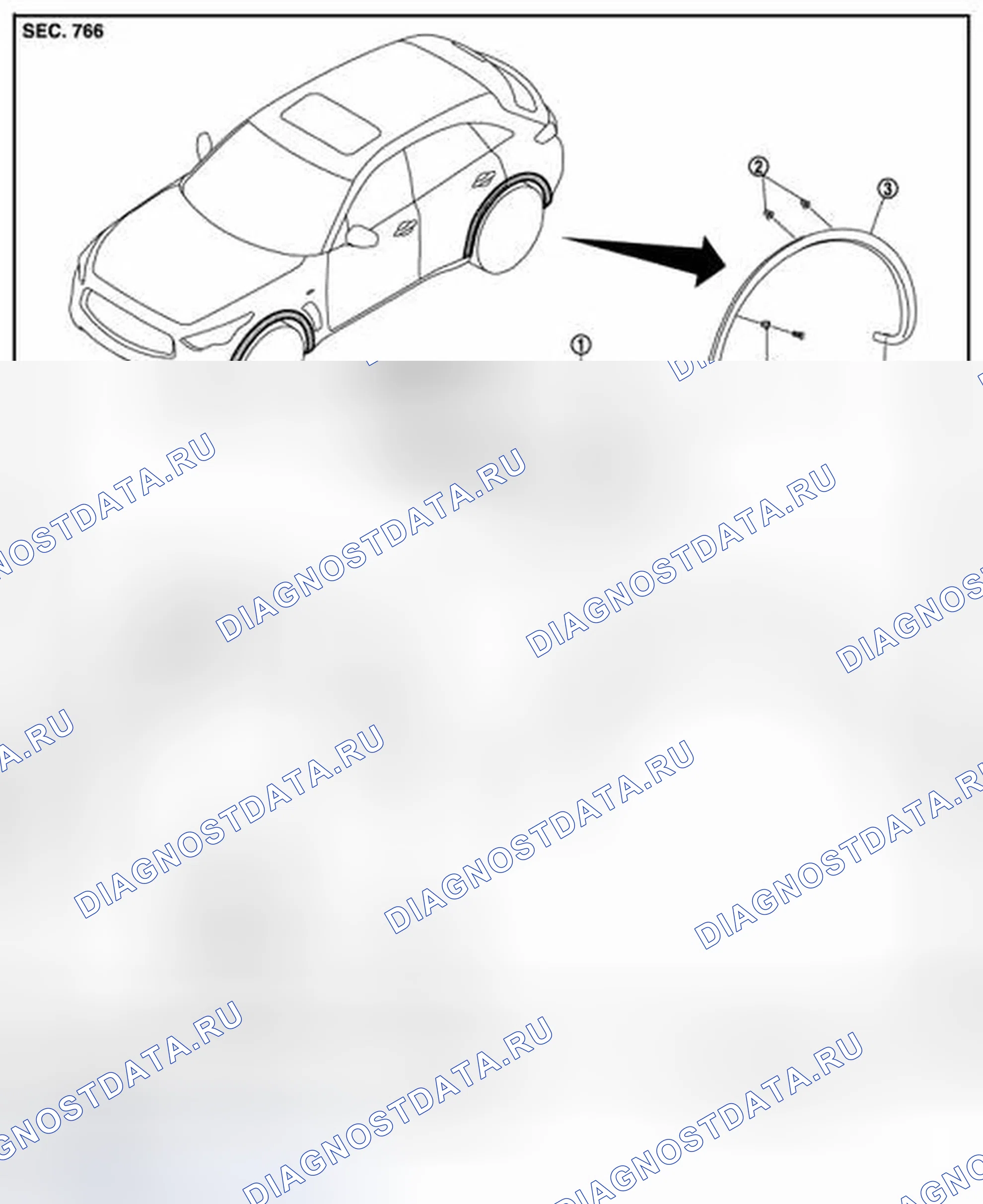Рис. 40: Разнесенный вид. Infiniti FX35 II