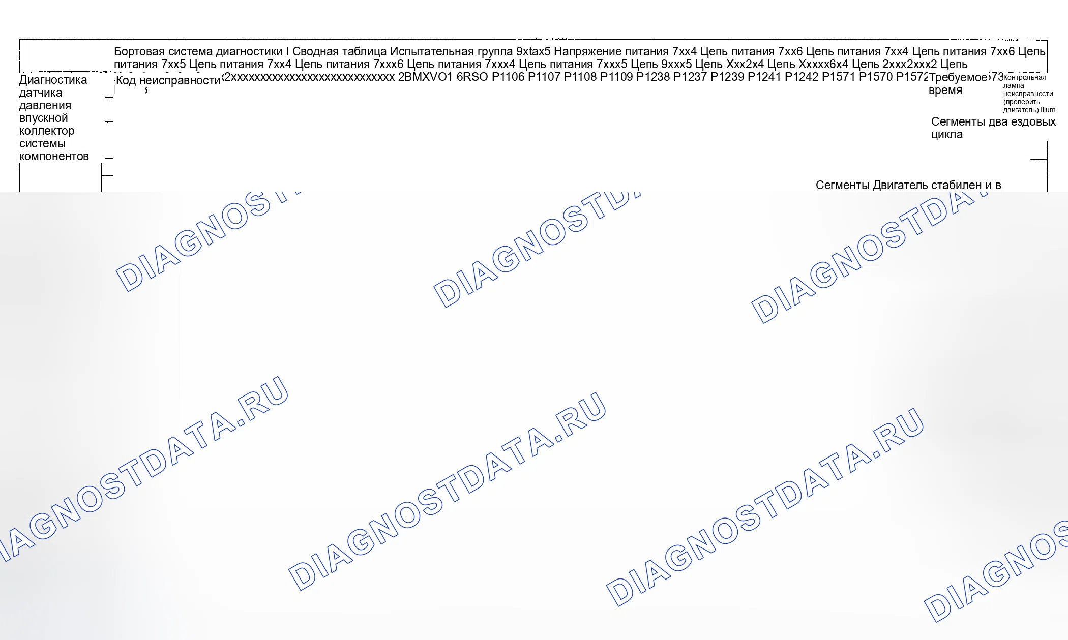 Рис. 68: Диагностика расшифровка кода ошибки (Cooper S двигатель Type LEV Standard / проверка Group: 2BMXV01.6R50) - 11 из 14. MINI Cooper S I