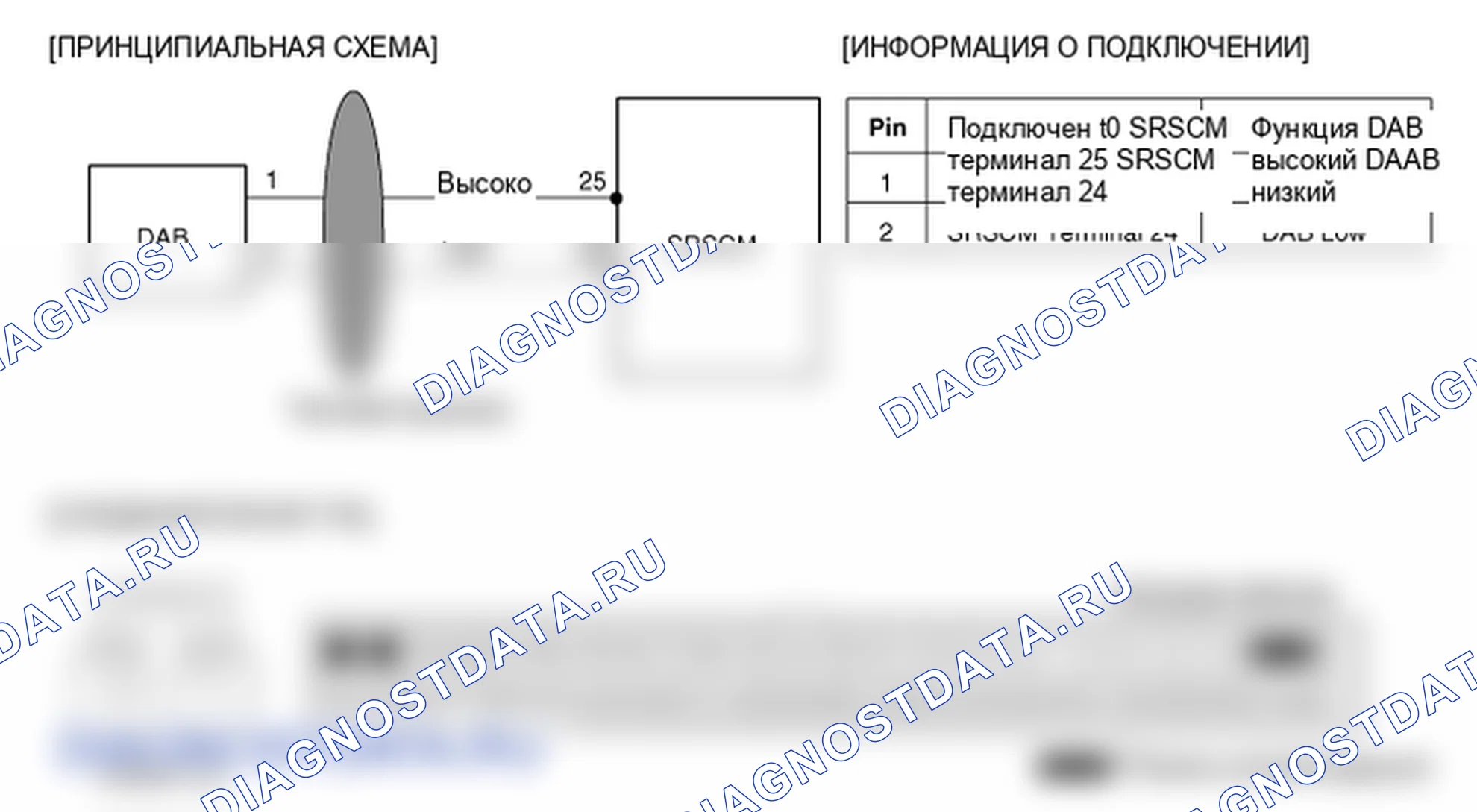 Фрагмент электросхемы: B1346. Kia Sportage KM
