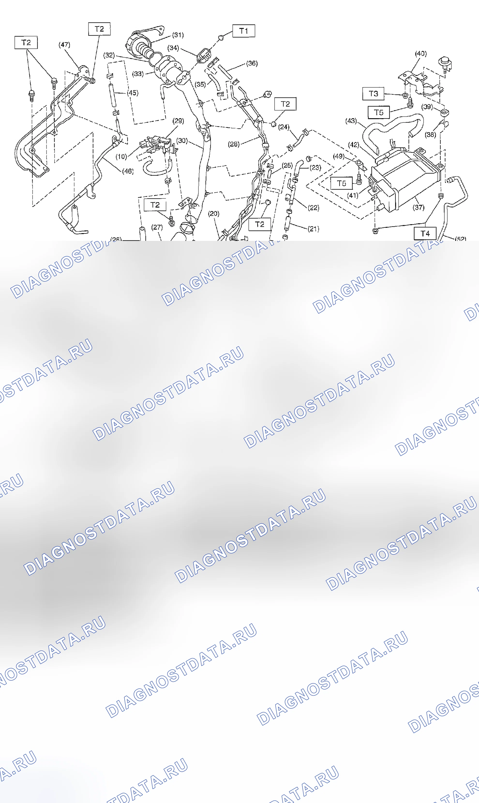 Рис. 657: ТОПЛИВНАЯ МАГИСТРАЛЬ. Subaru Outback BP