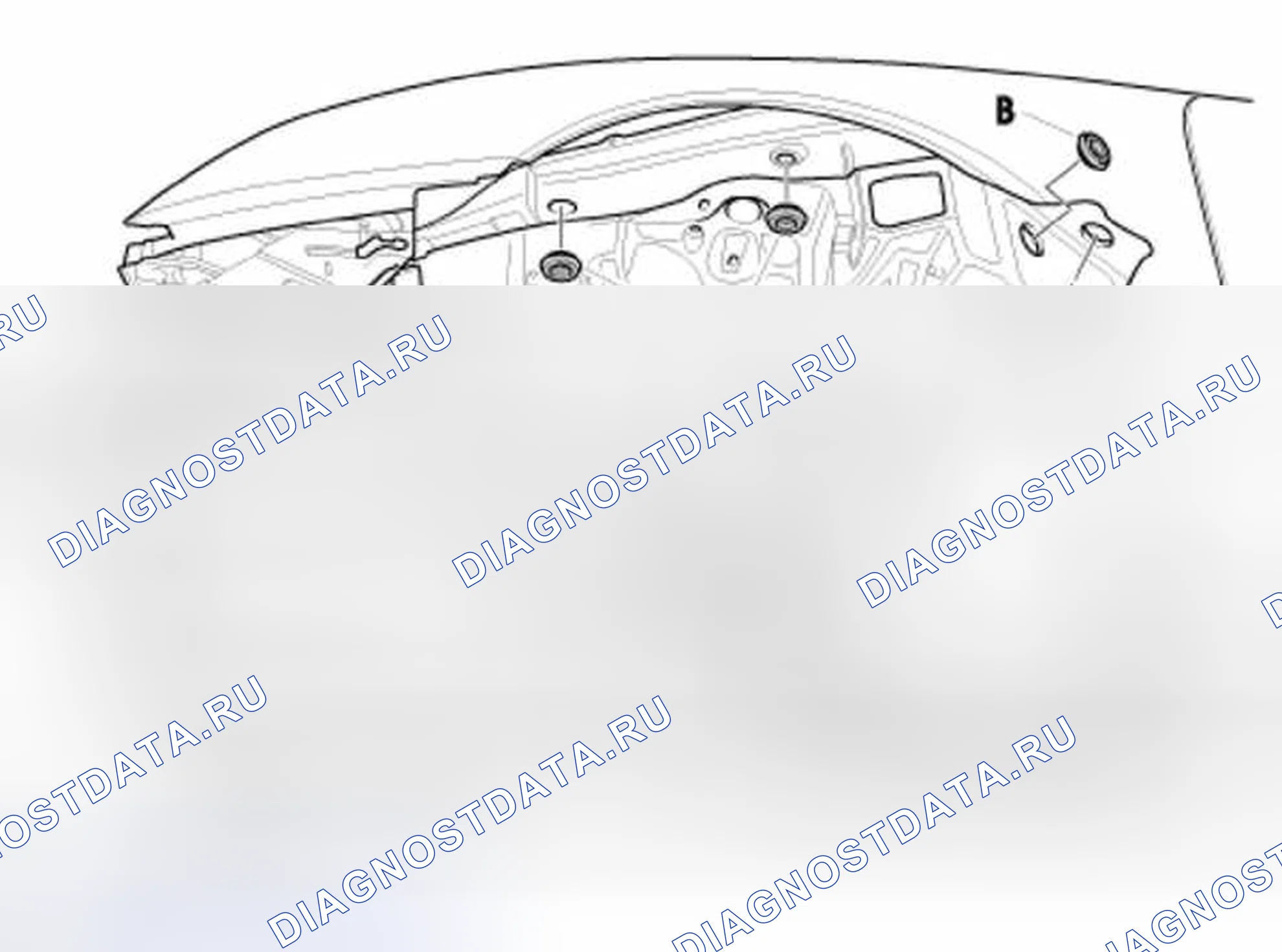 Рис. 9: Сторона передней части транспортного средства. Porsche Boxster 986