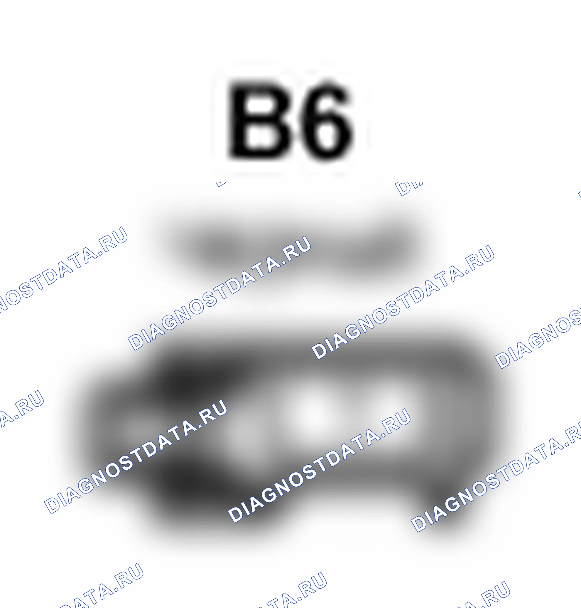 Рис. 169: Вид с торца соединителя низкочастотного звукового сигнала в сборе (B6). Lexus IS F I