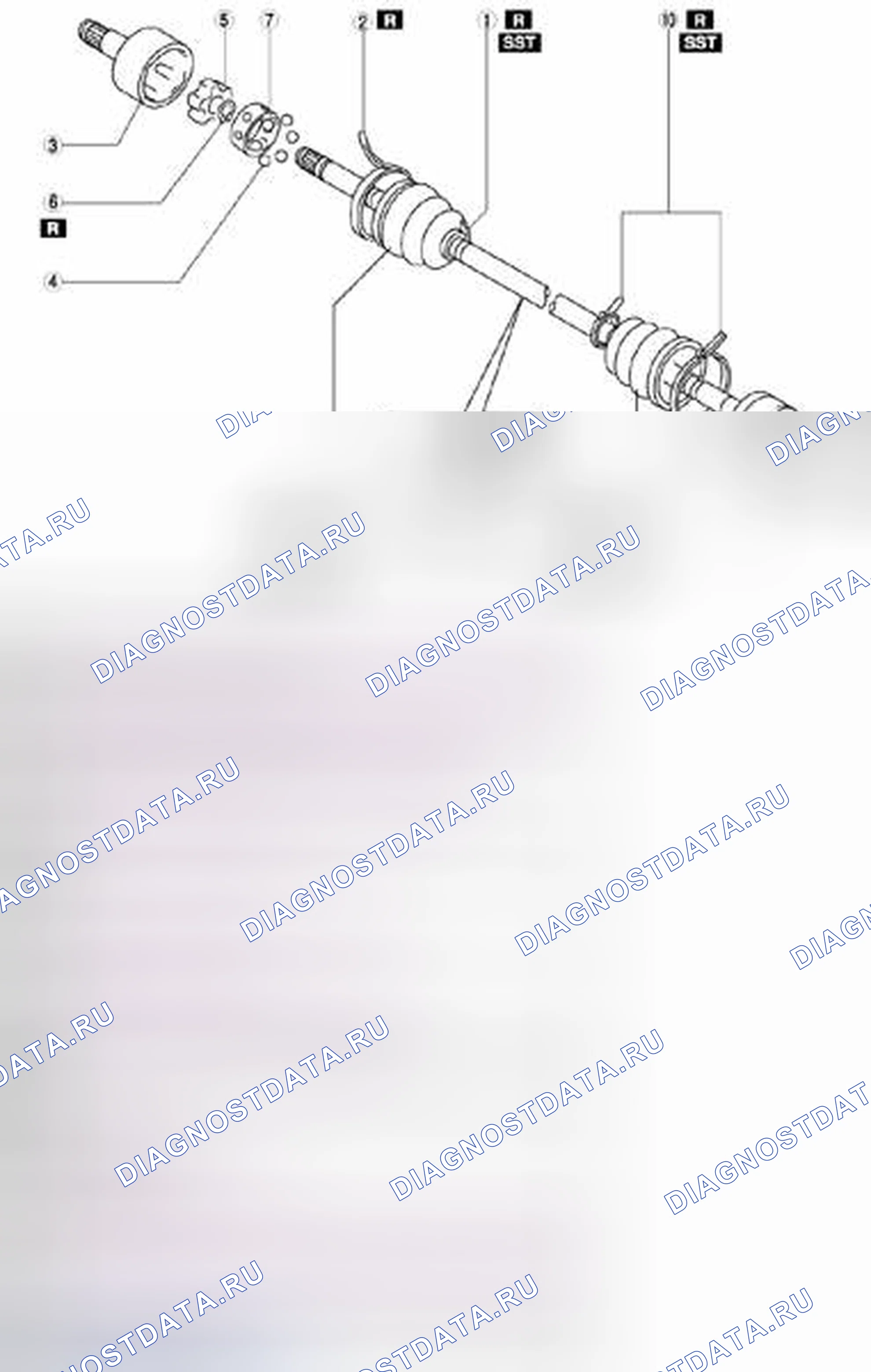 Рис. 37: РАЗБОРКА / СБОРКА ПОЛУОСИ (ДВОЙНОЕ КОМПЕНСАЦИОННОЕ СОЕДИНЕНИЕ). Honda Civic IX рестайлинг