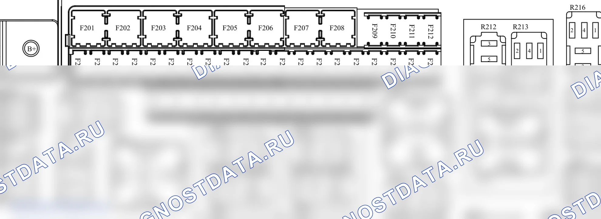 Информация о блоке предохранителей F201, F209, F210, F211, F212, F213, F214, F215, F216, F217, F218, F219, F220, F221, F222, F223, F224, F225, F226, F227, F228, F229, F230, F231, F232, F233, F234, F235, F236, F237, F238, F239, F240, F241, F242, F243, F244. Tank 300 I