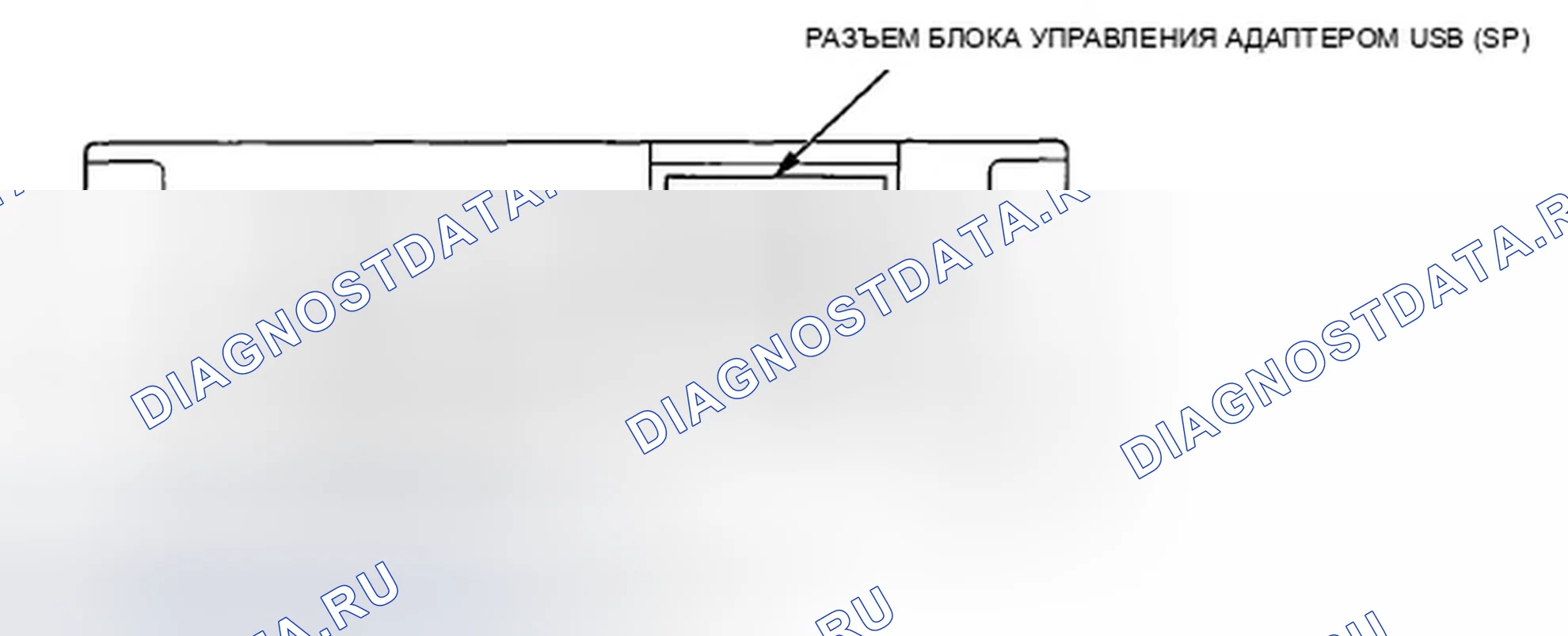 Рис. 186: Разъем блока управления USB-адаптером для входов и выходов. Honda Insight ZE2 рестайлинг