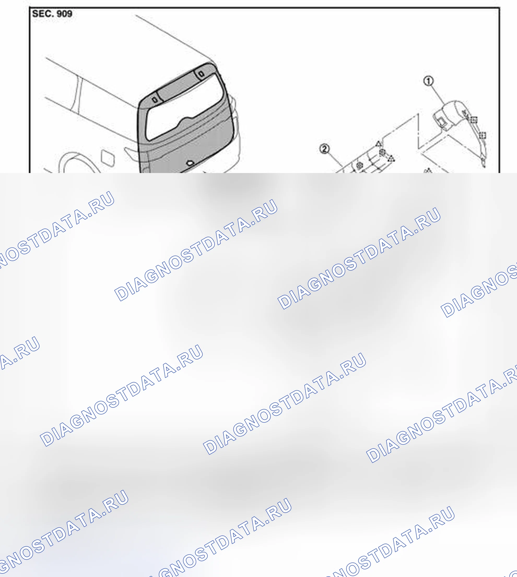 Рис. 162: Разнесенный вид. Nissan Quest IV
