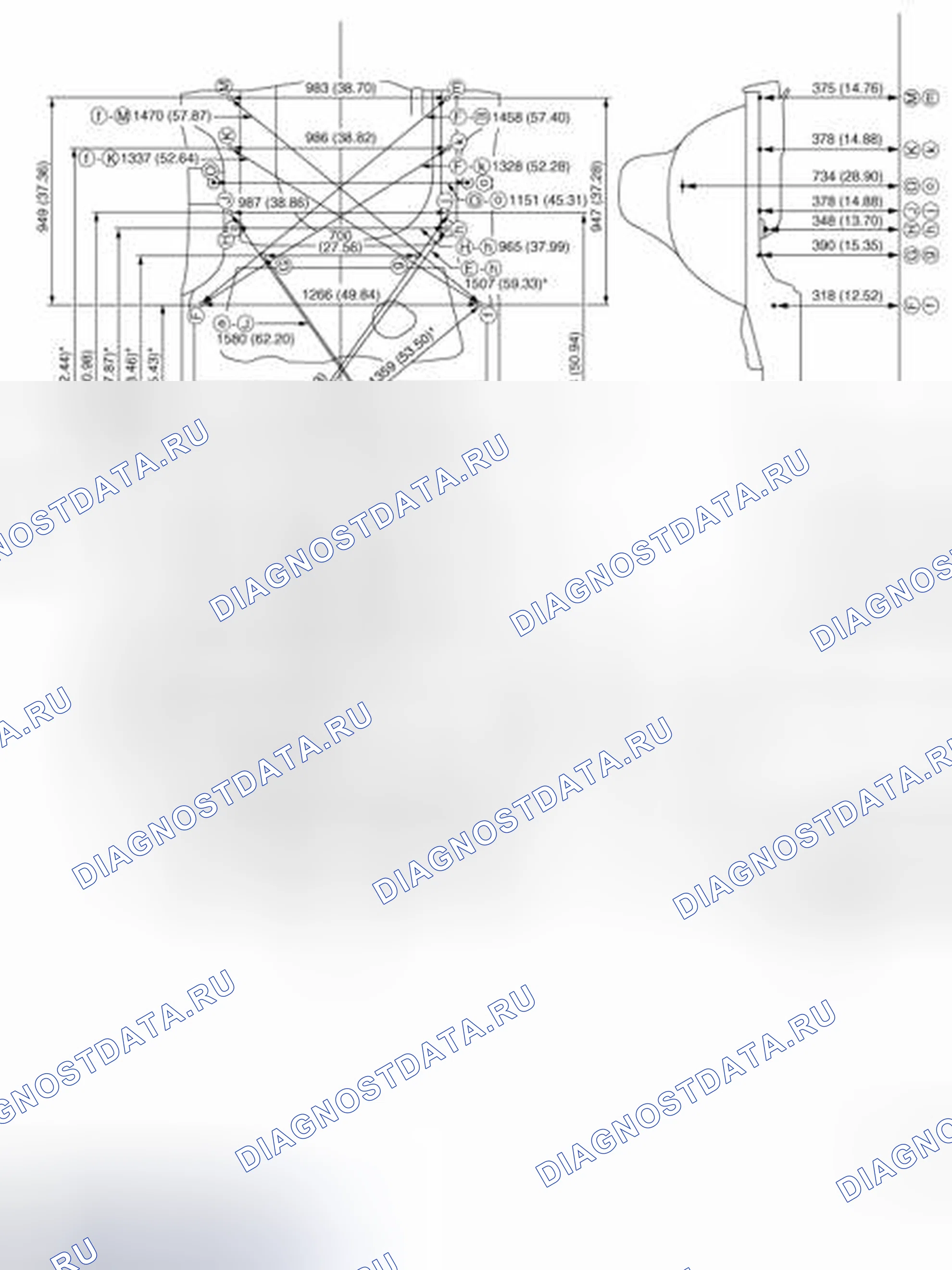 Рис. 213: ИЗМЕРЕНИЕ. BMW 4 серия F32/F33 рестайлинг