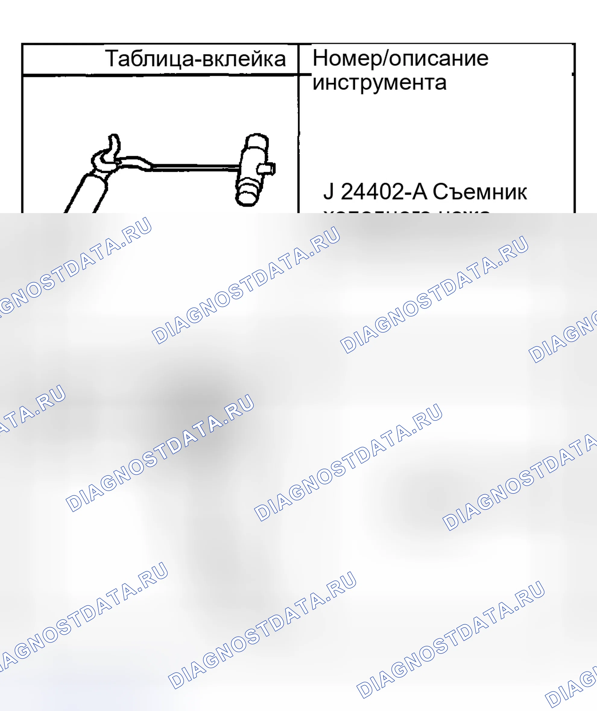 Рис. 65: Специальные инструменты и оборудование. Hyundai Veracruz I