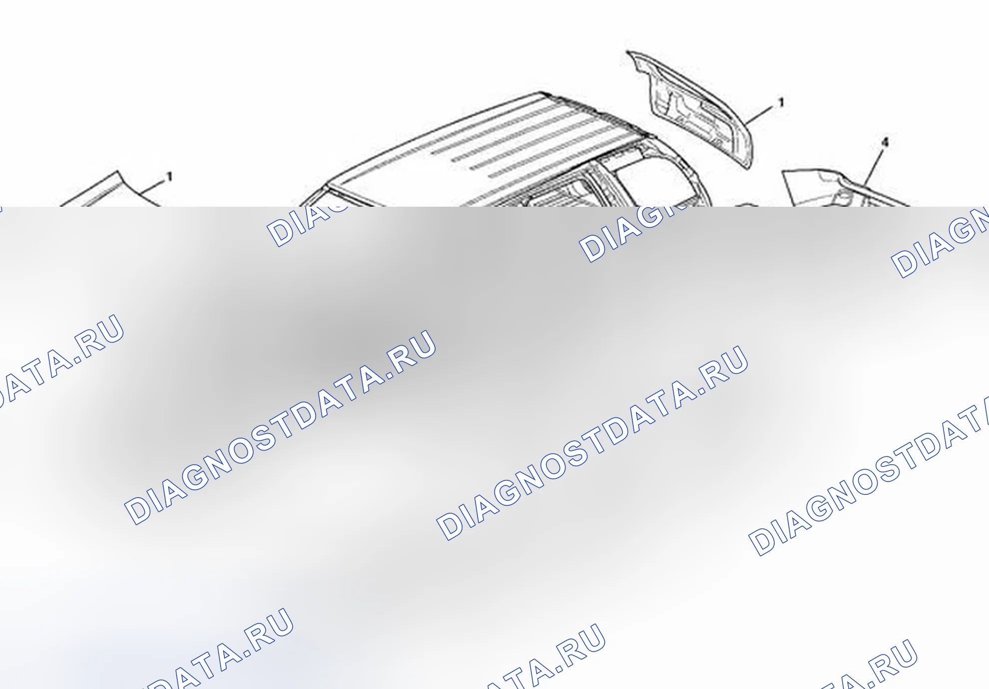 Рис. 6: Идентификация панели. Chevrolet TrailBlazer I рестайлинг