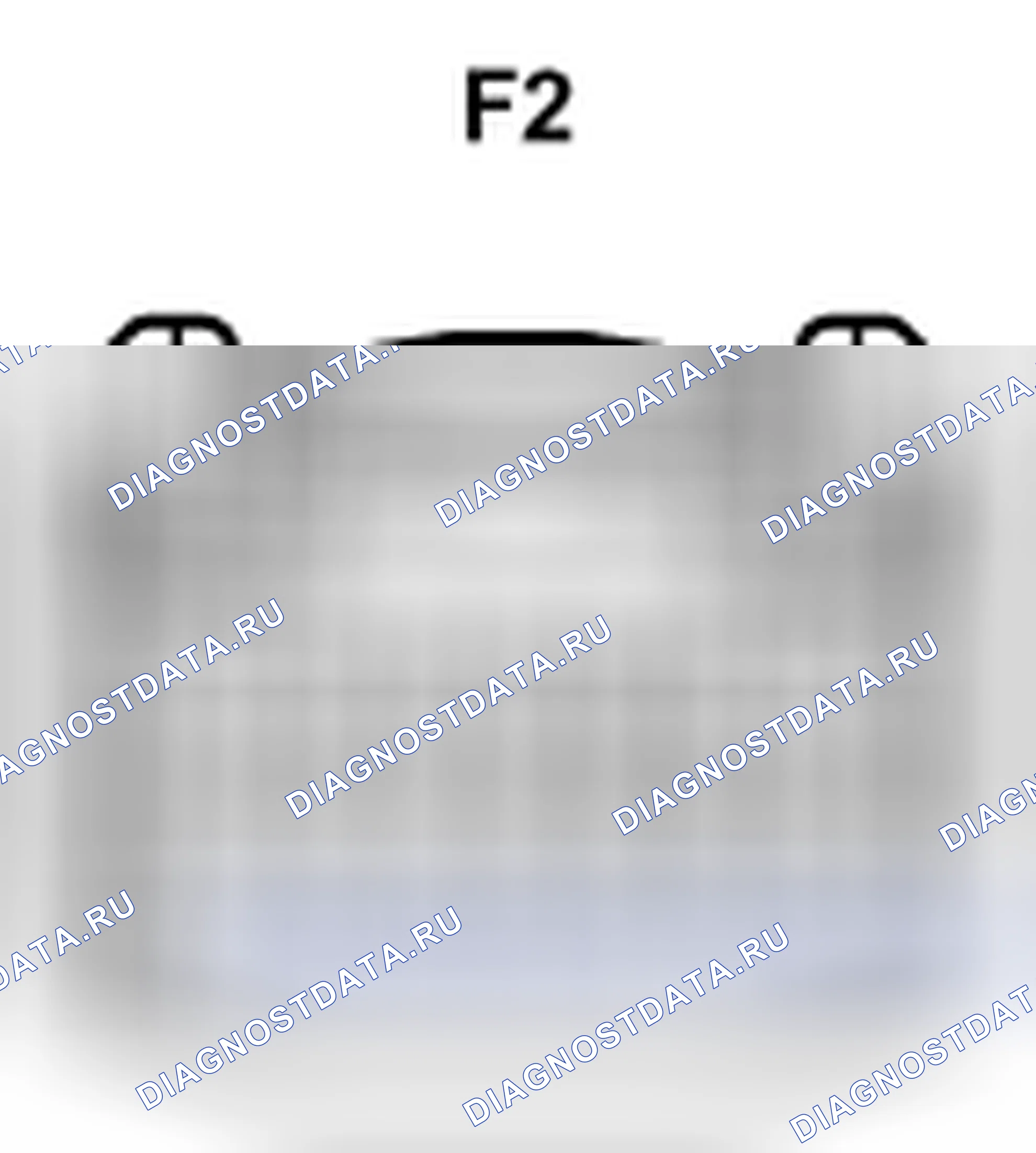 Рис. 485: Комбинированный вид с торца разъема расходомера (F2). Toyota Camry XV40
