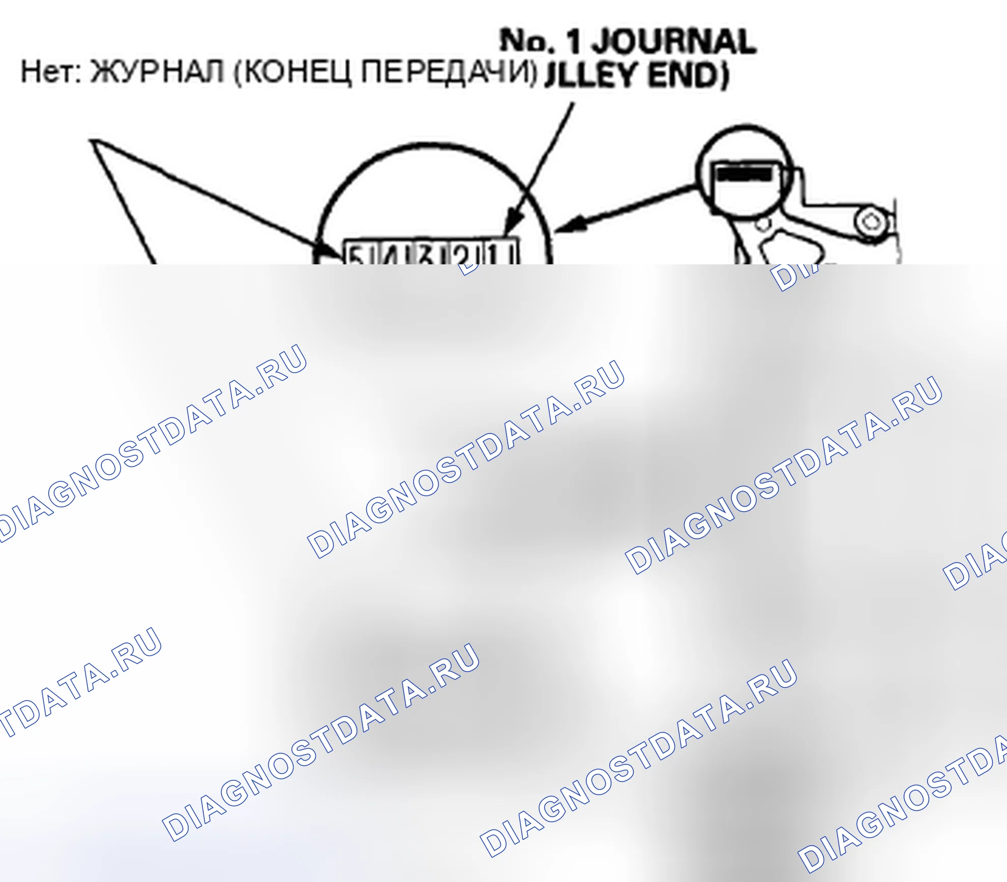 Рис. 398: Расположение кода отверстия коленчатого вала. Honda CR-V III рестайлинг