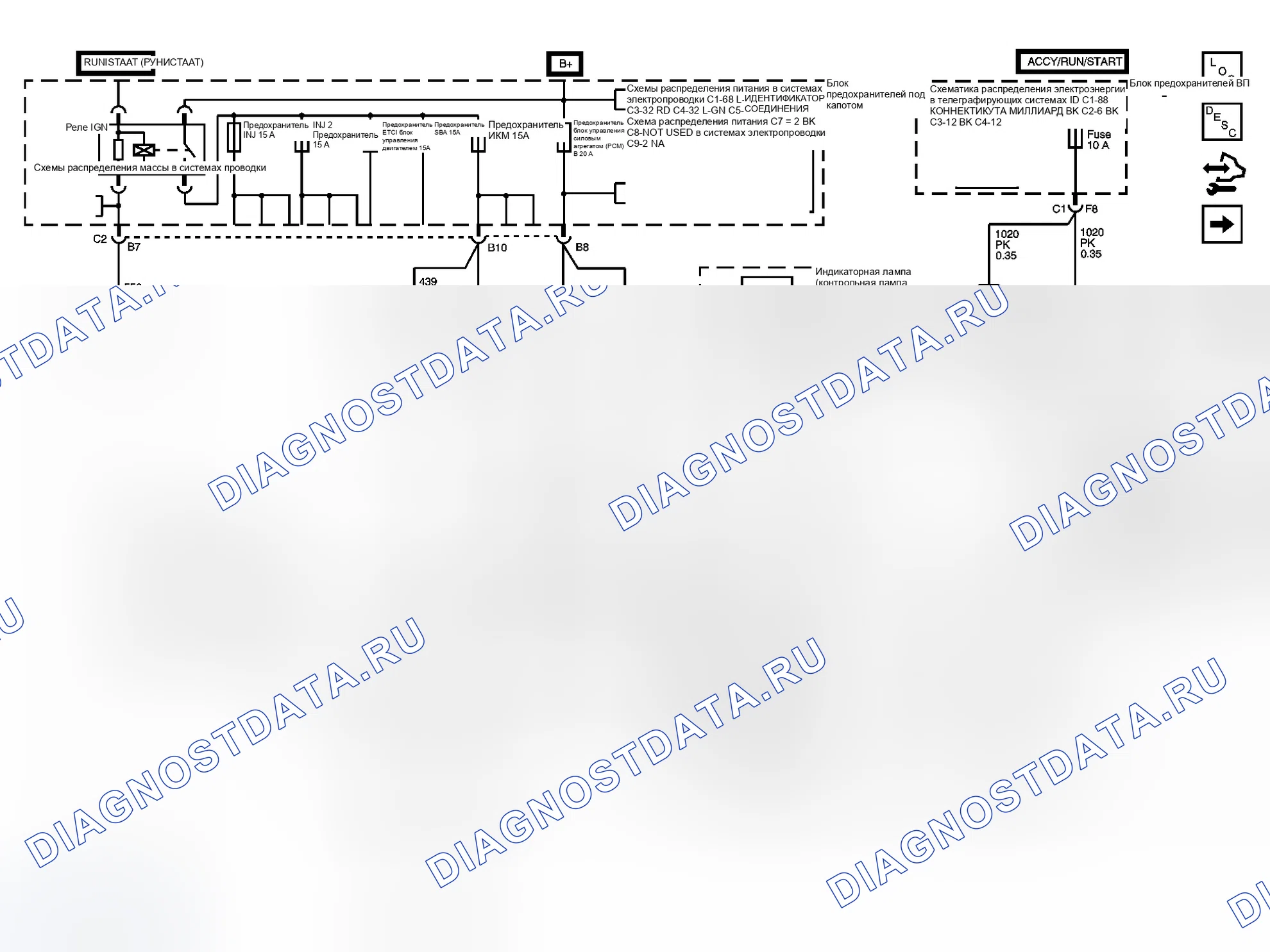 Рис. 60: Схема управления двигателем. GMC Cab & Chassis Sierra 3500 