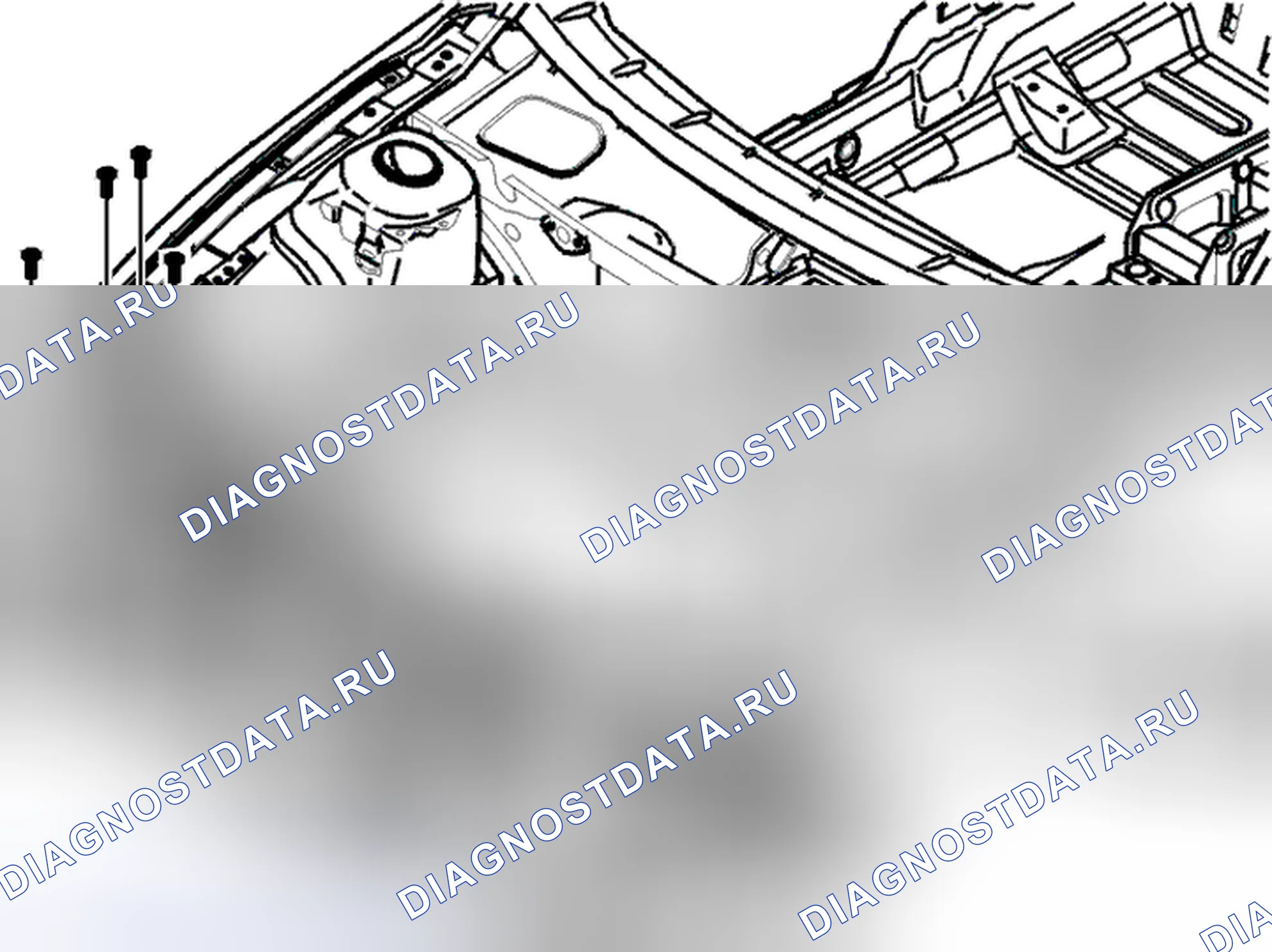 Рис. 51: Замена передней секции. Volvo S60 I рестайлинг