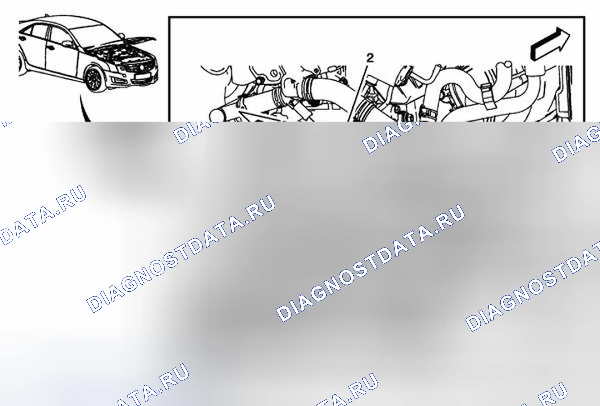 Рис. 25: Замена выходного шланга вспомогательного нагревателя (LTG с M3l, KL9). Cadillac ATS I