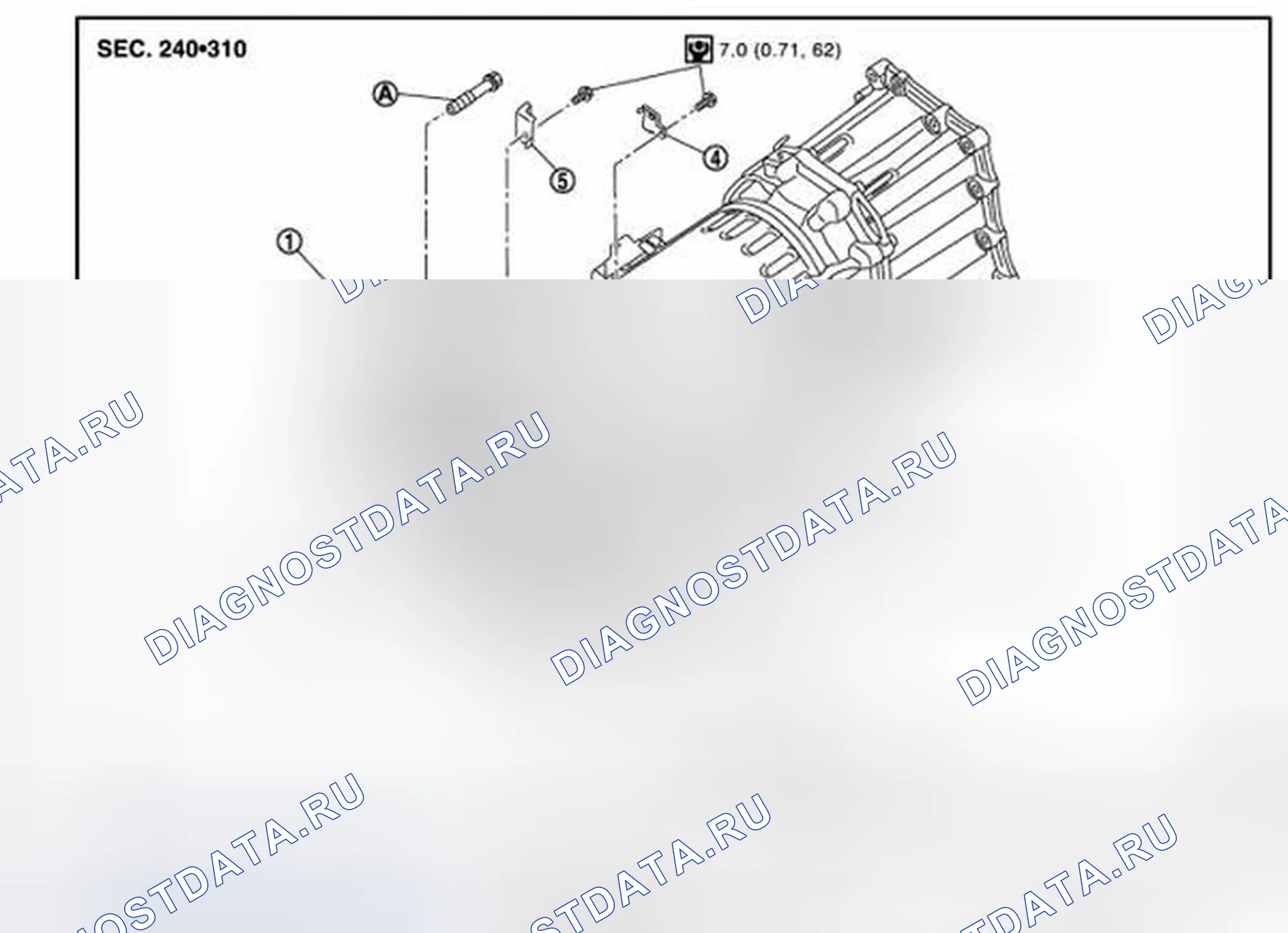 Рис. 255: AWD: Разнесенный вид. Infiniti G37 IV рестайлинг