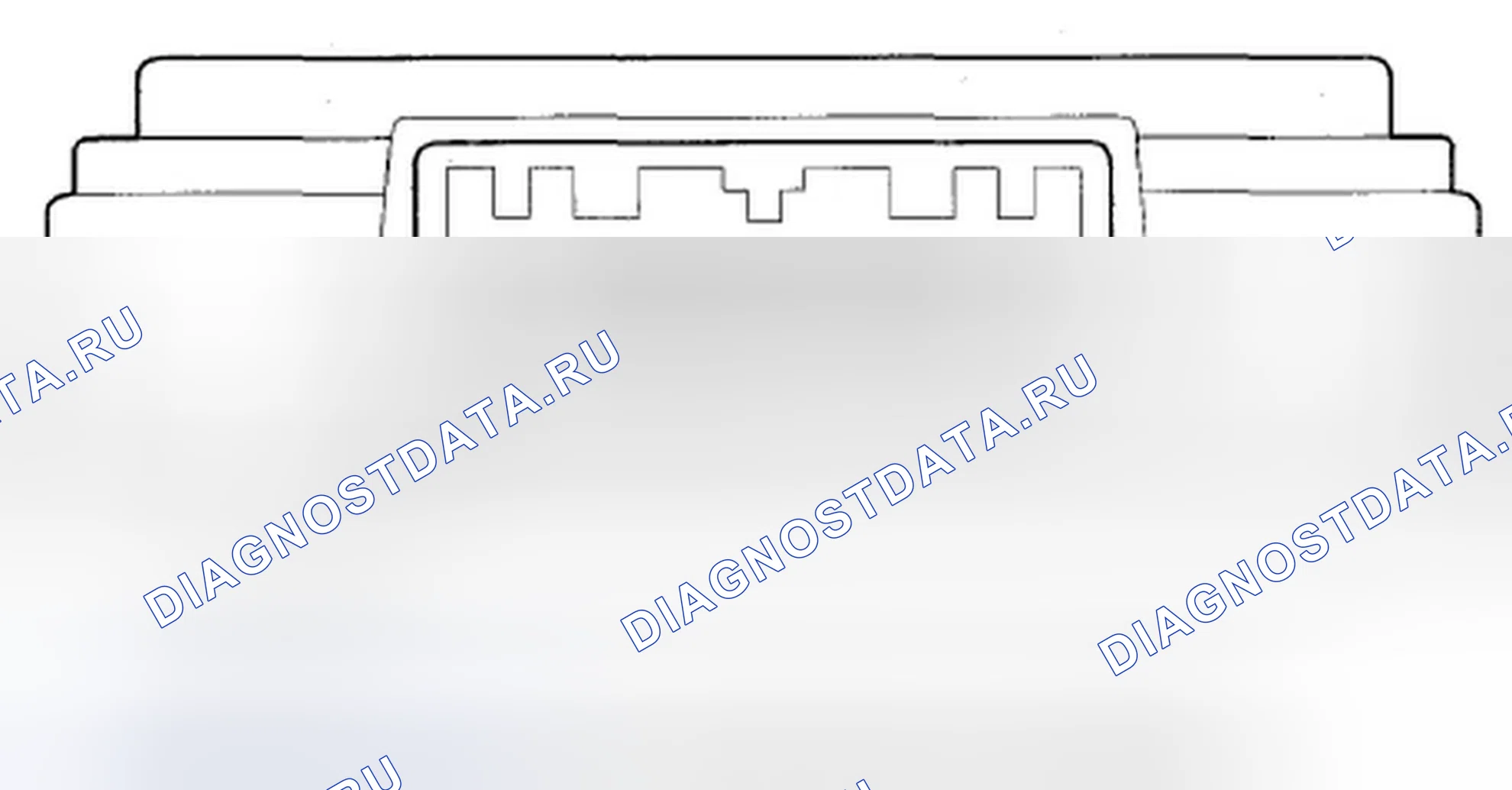 Рис. 529: Разъем блока управления HandsFreeLink для входов и выходов. Acura ZDX I