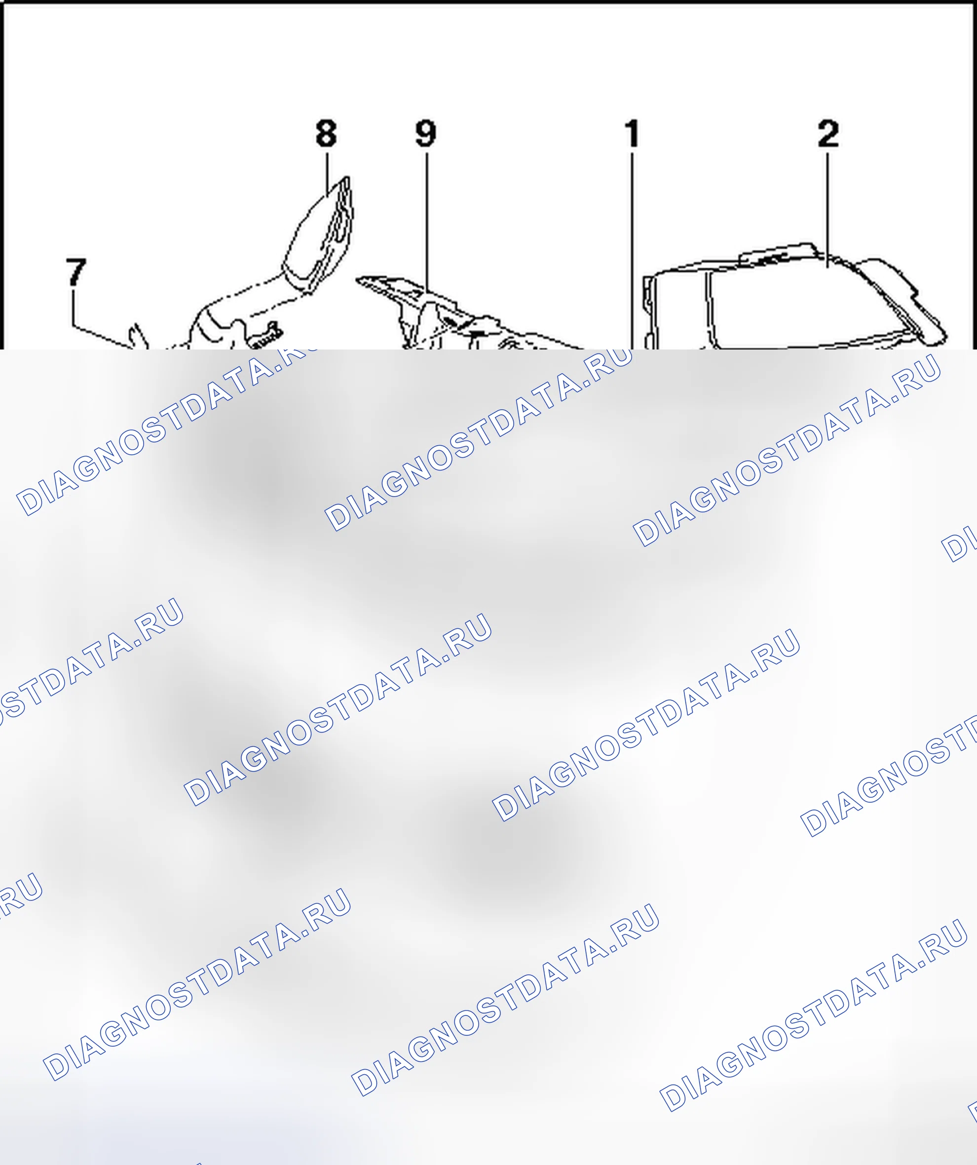 Рис. 437: КРЕПЛЕНИЯ КРЫШКИ БАМПЕРА. Volkswagen Jetta V