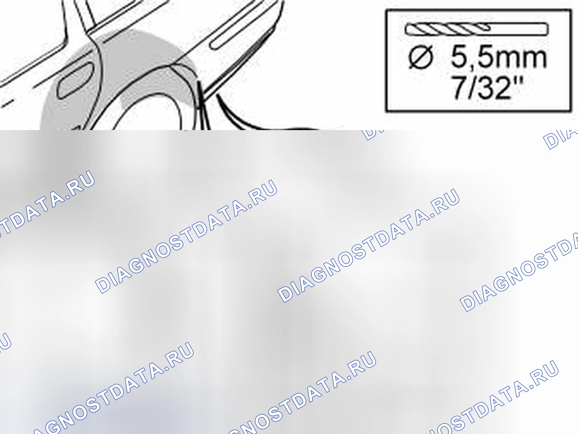 Рис. 22: Высверлить глухую заклепку. Volvo XC70 I рестайлинг