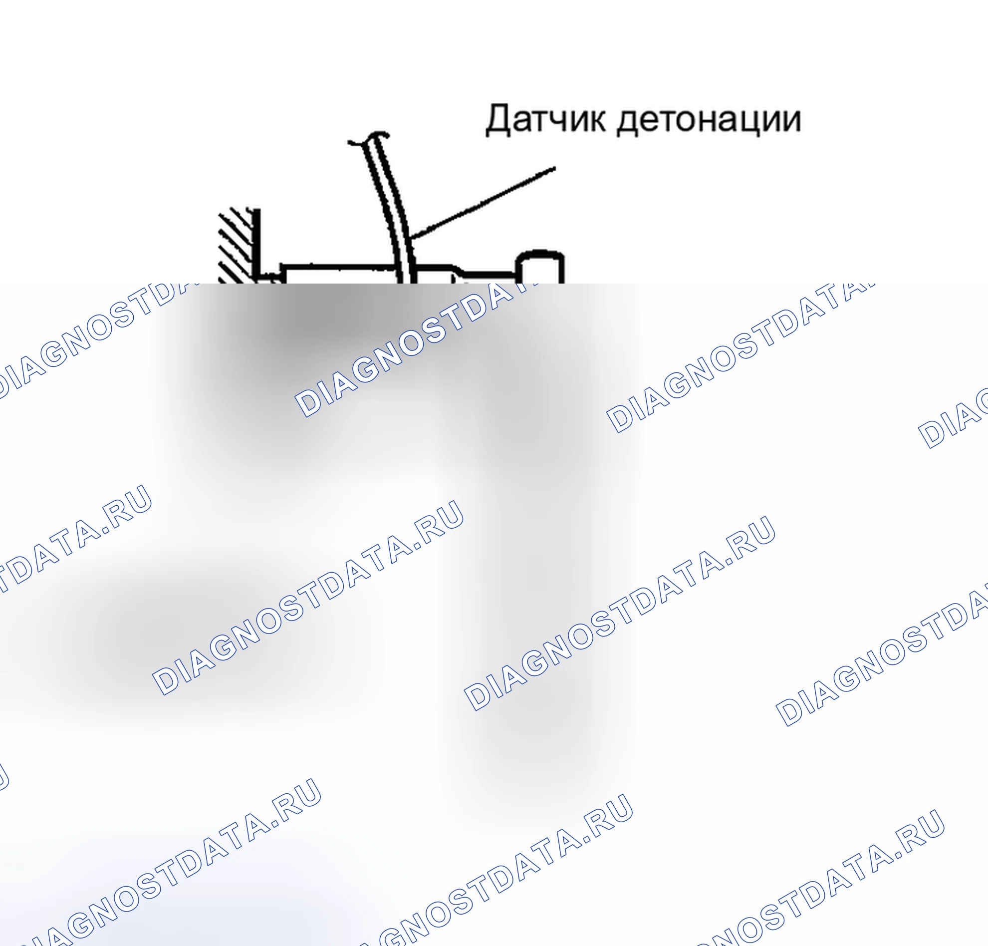 Рис. 18: > > A < < УСТАНОВКА ДАТЧИКА ДЕТОНАЦИИ. Mazda MX-30 I