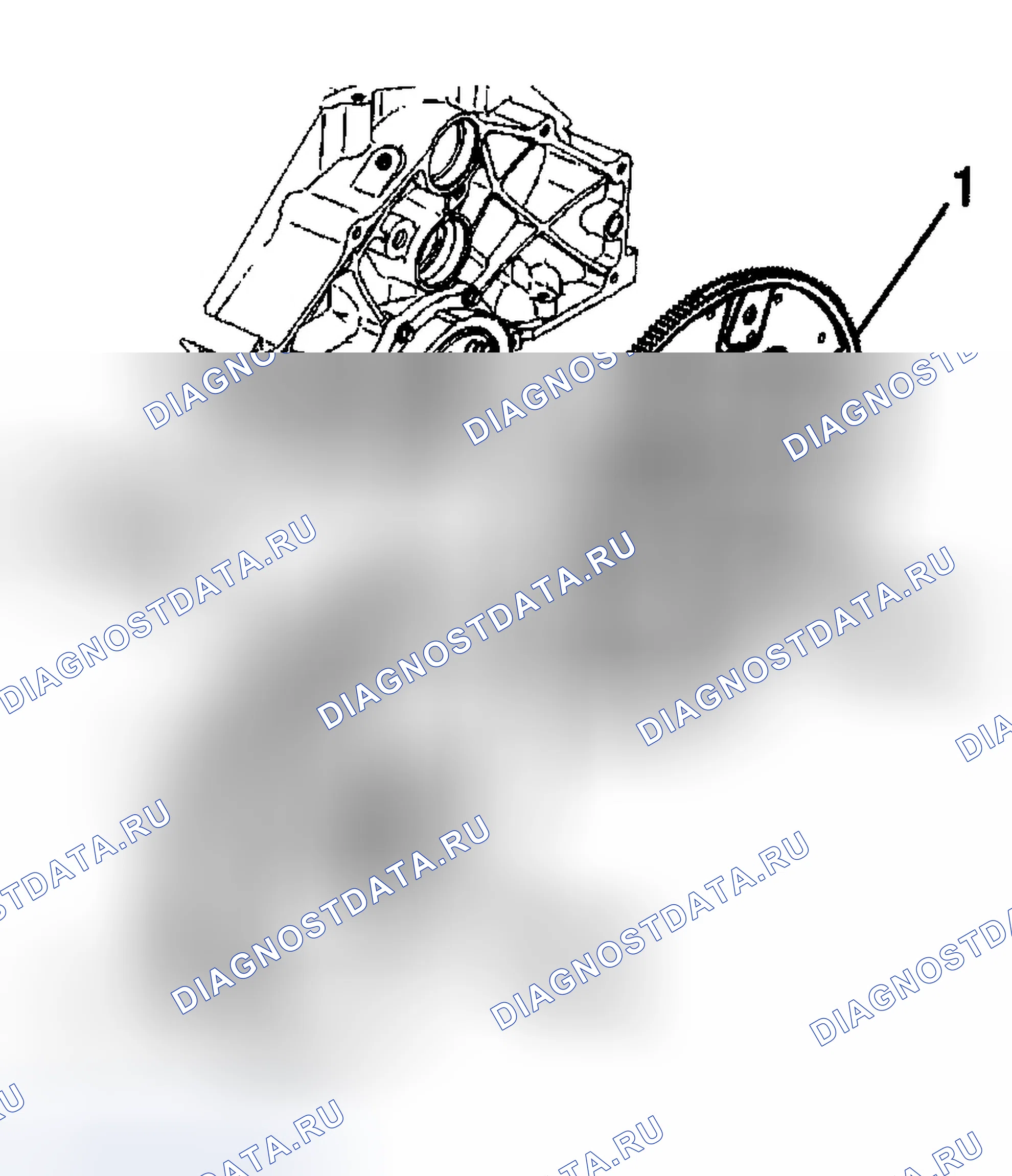 Рис. 143: Снятие маховика двигателя. Chevrolet Silverado 2500 