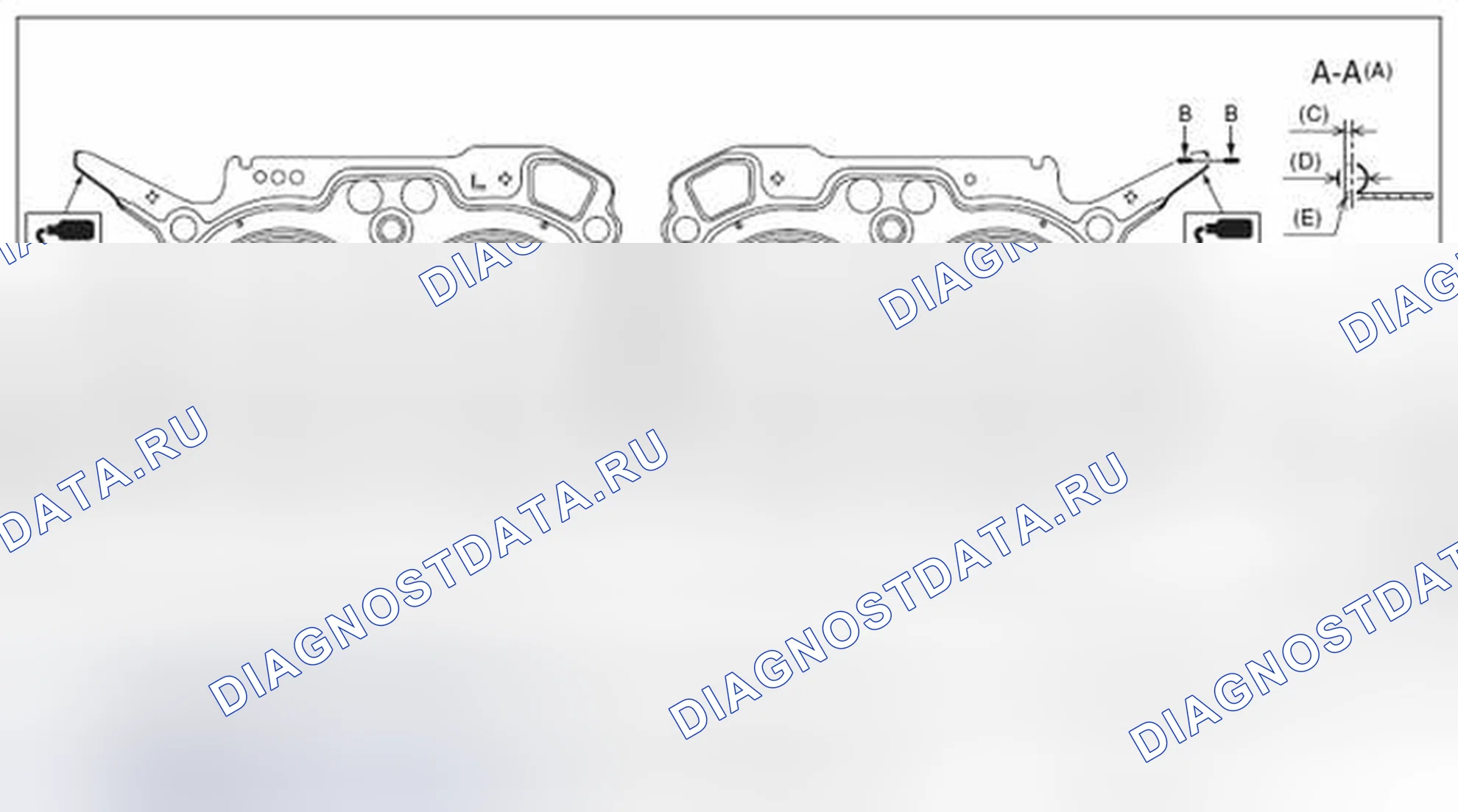 Рис. 309: ГОЛОВКА ЦИЛИНДРОВ ЛЕВ.. Subaru Impreza GK