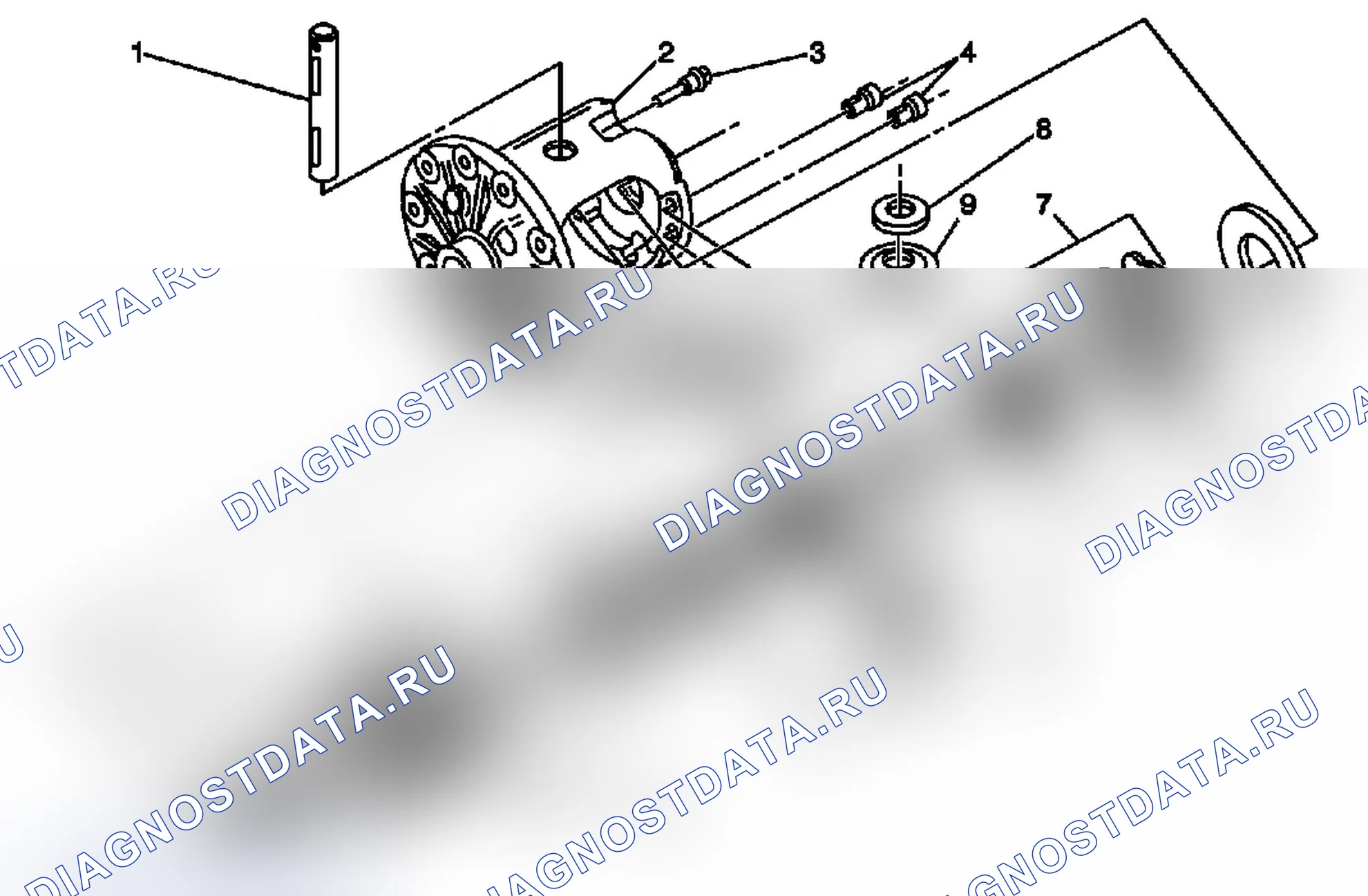 Рис. 120: Блокировка дифференциала в разобранном виде. Chevrolet Chevy Express G1500 