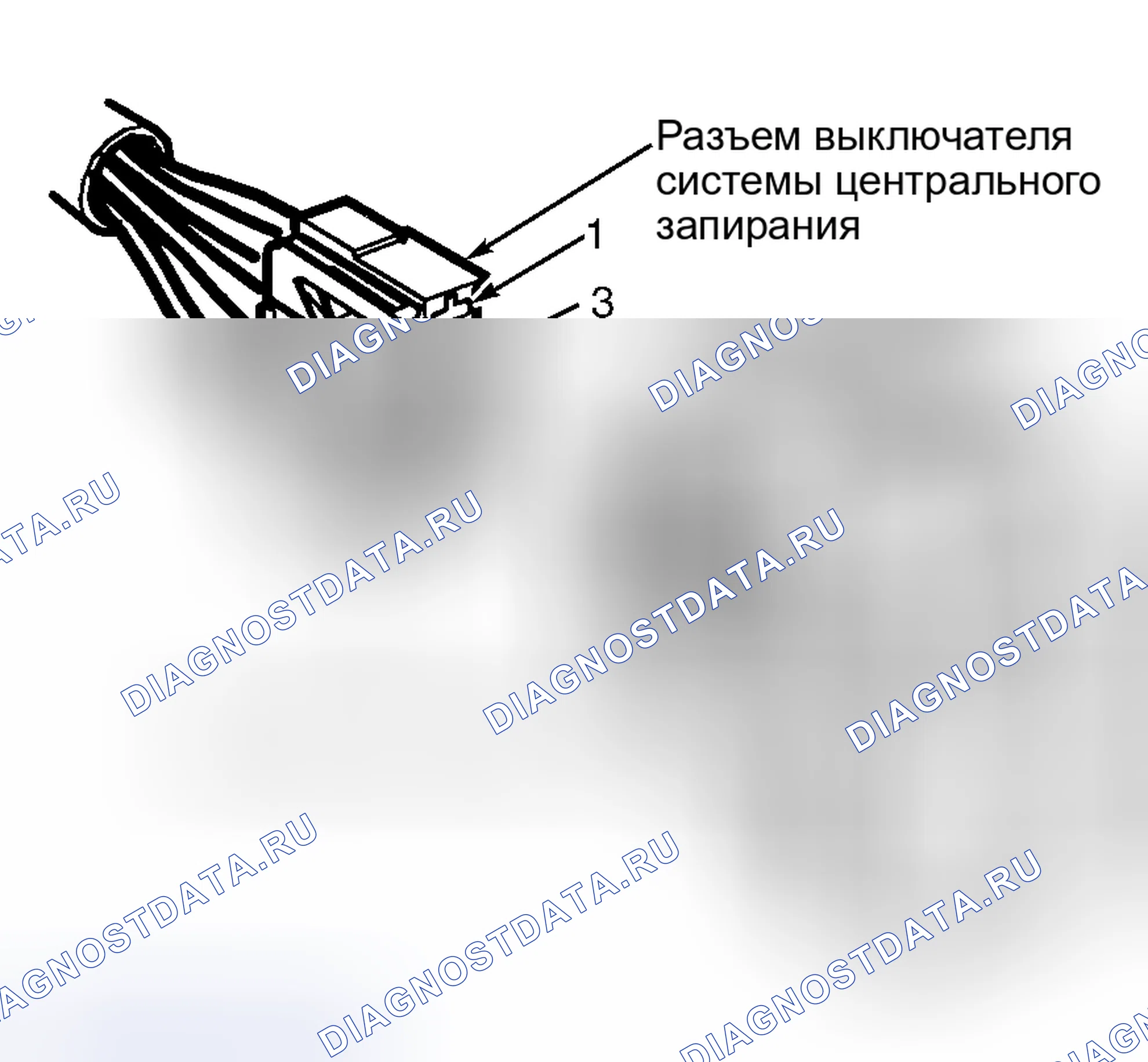 Рис. 16: Неработоспособный переключатель системы центрального запирания. Volvo V90 I