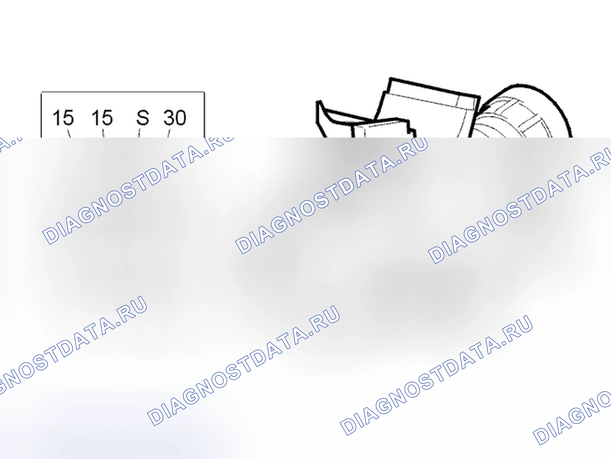 Рис. 1534: Выключатель зажигания. Volvo XC70 I рестайлинг